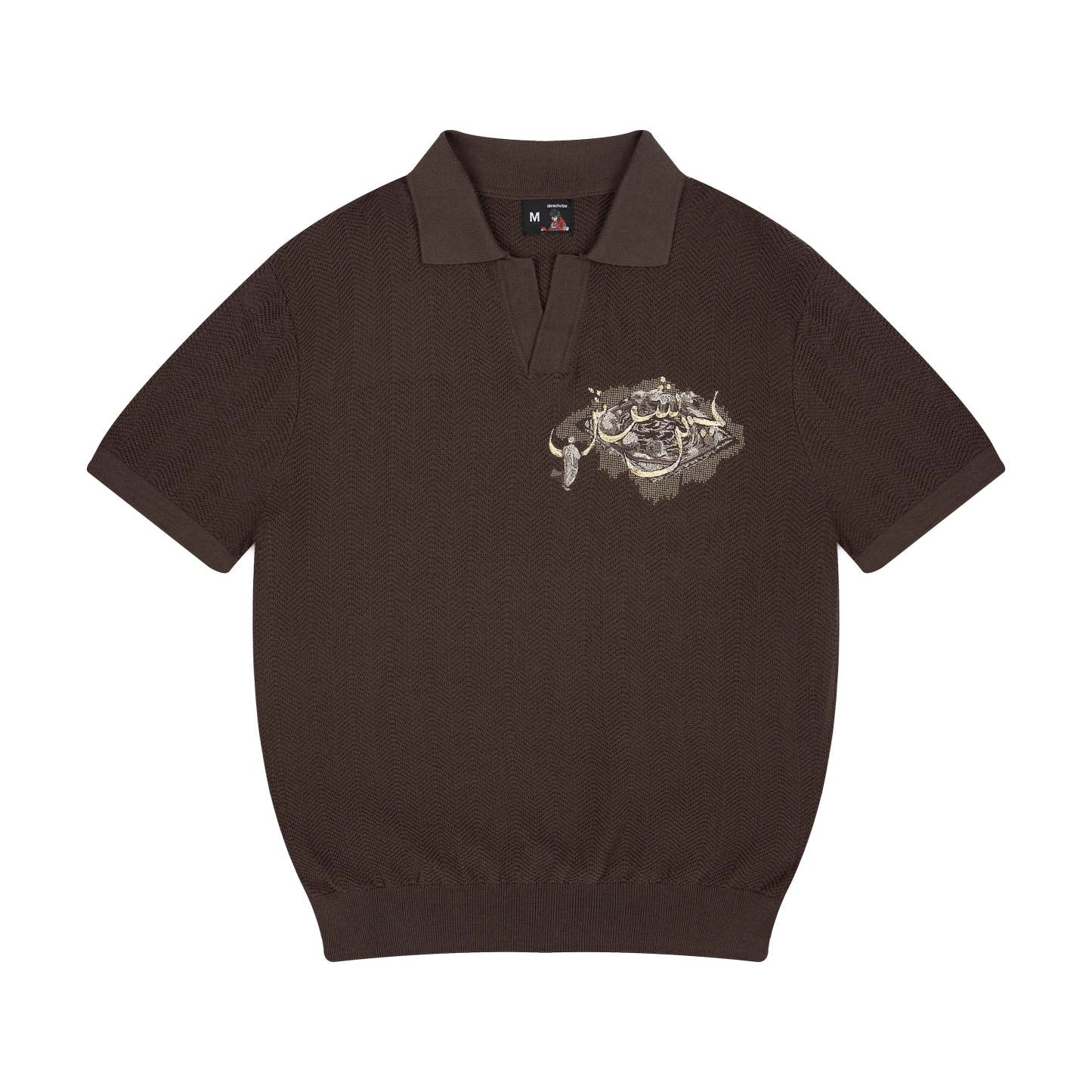 "aziza" polo Knit brown-Fineriform
