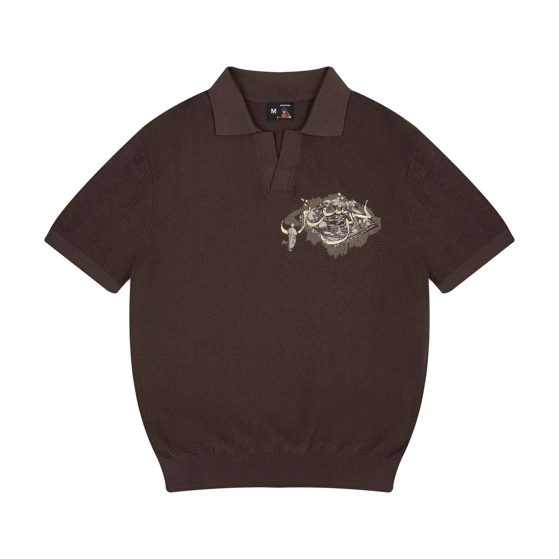"aziza" polo Knit brown-Fineriform