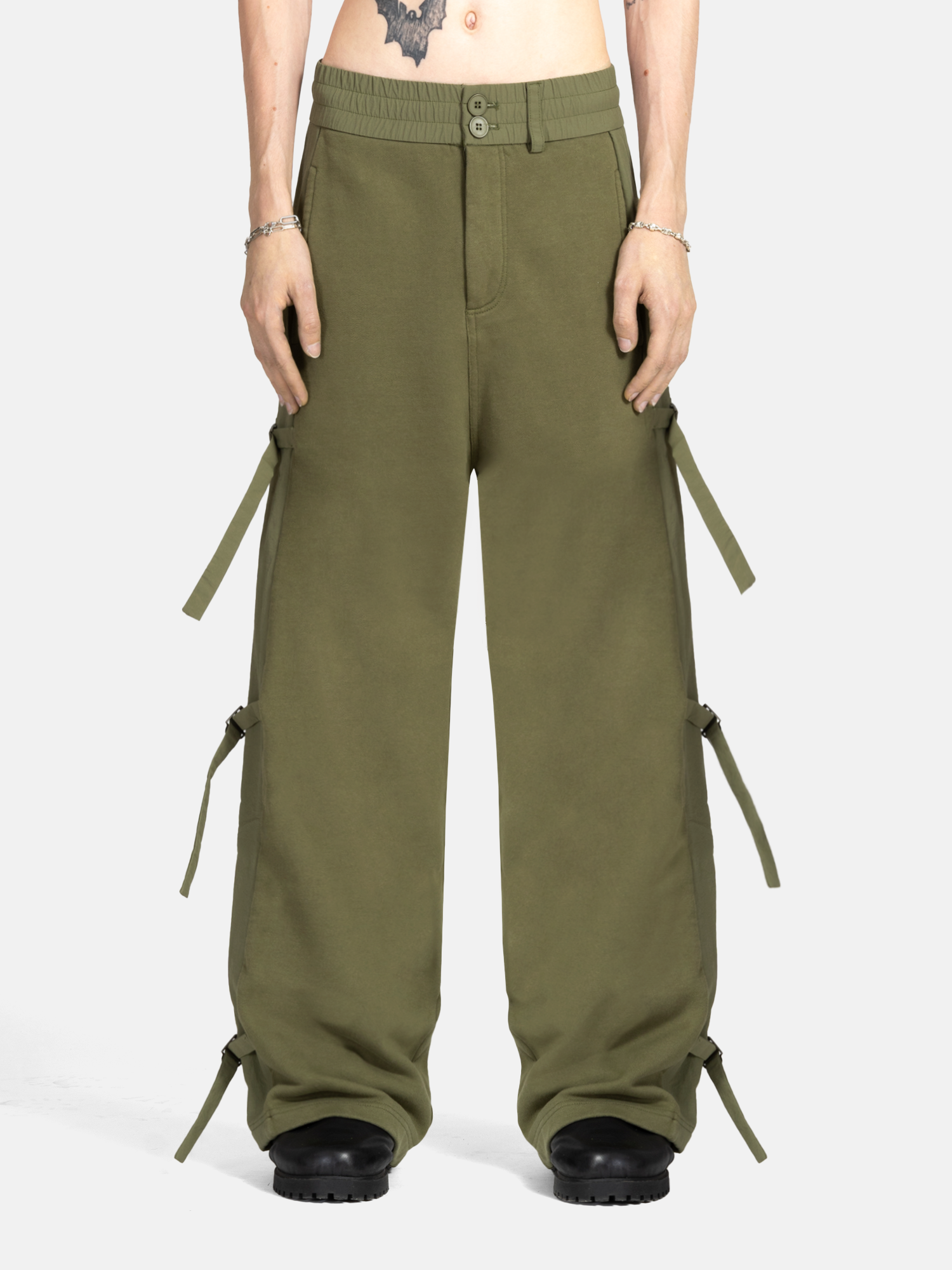 BATTLE SWEATPANTS - GREEN-Fineriform