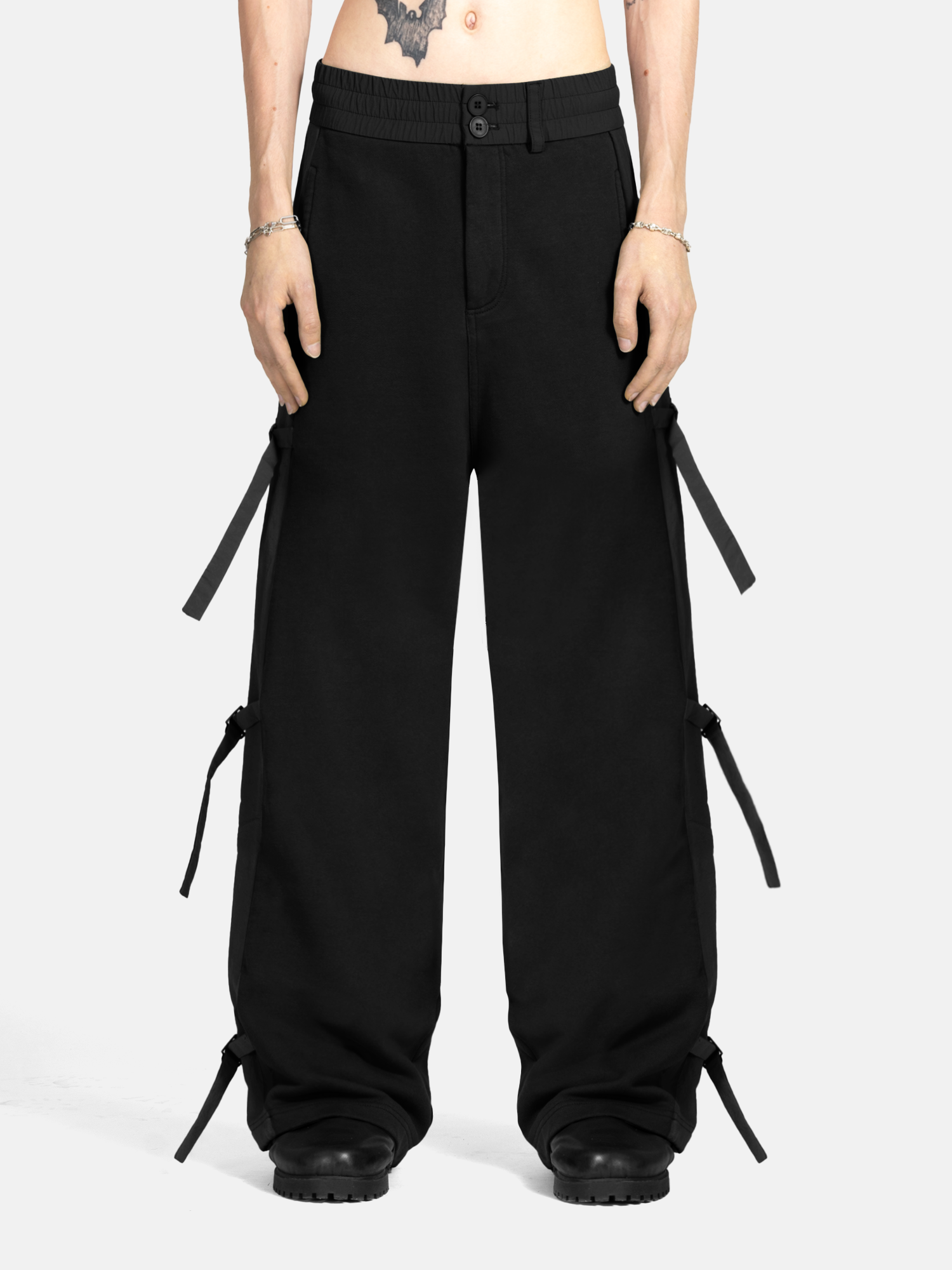BATTLE SWEATPANTS - BLACK-Fineriform
