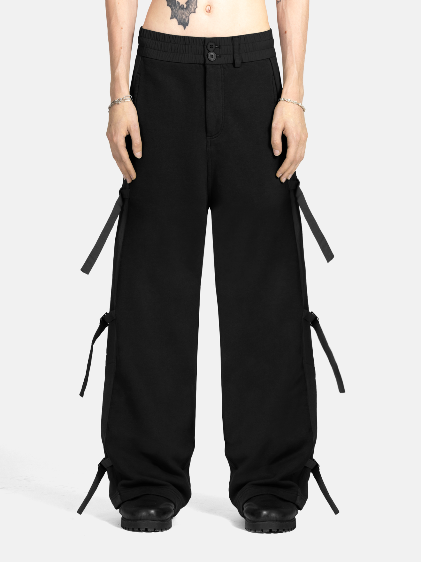 BATTLE SWEATPANTS - BLACK-Fineriform