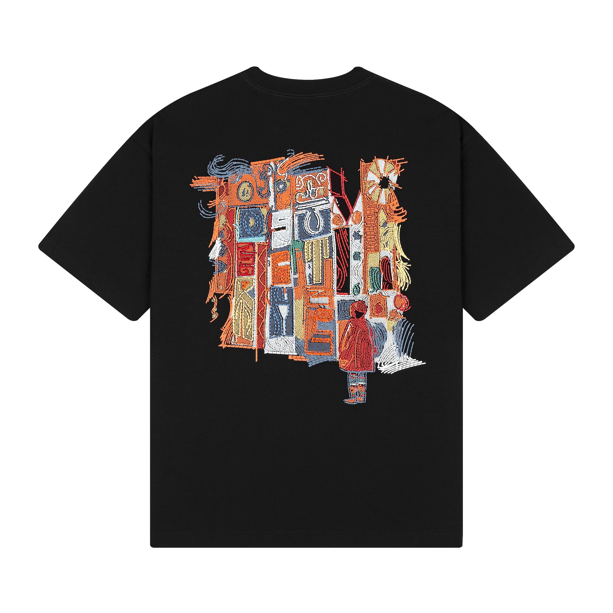 "mosaic" T Shirt black 02-Fineriform