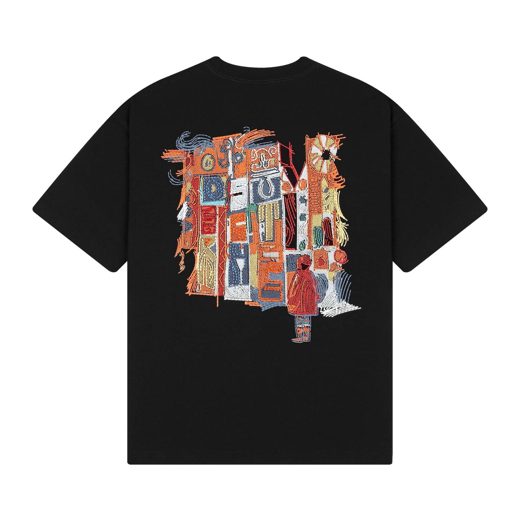 "mosaic" T Shirt black 02-Fineriform