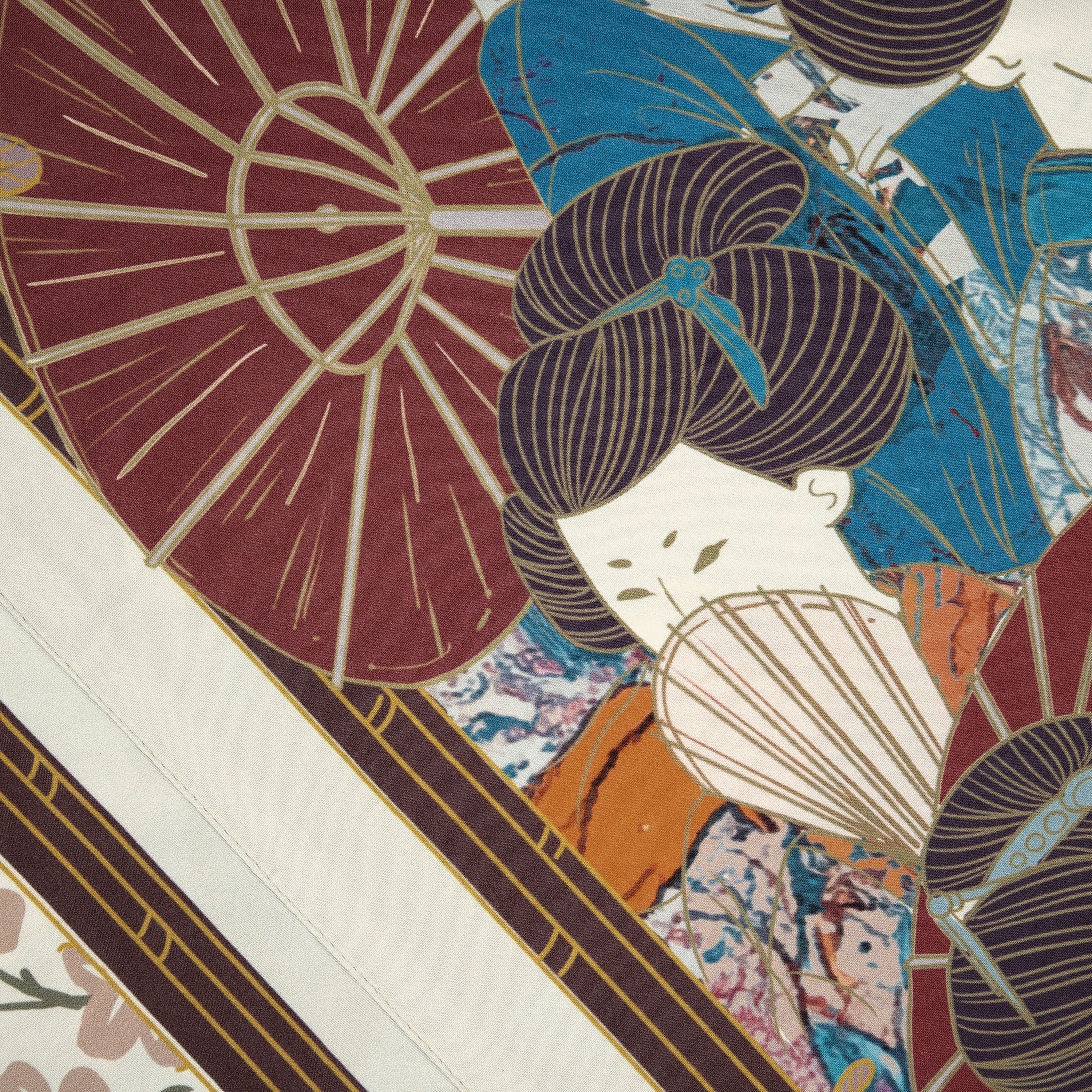 "yakuza"scarf ecru-Fineriform