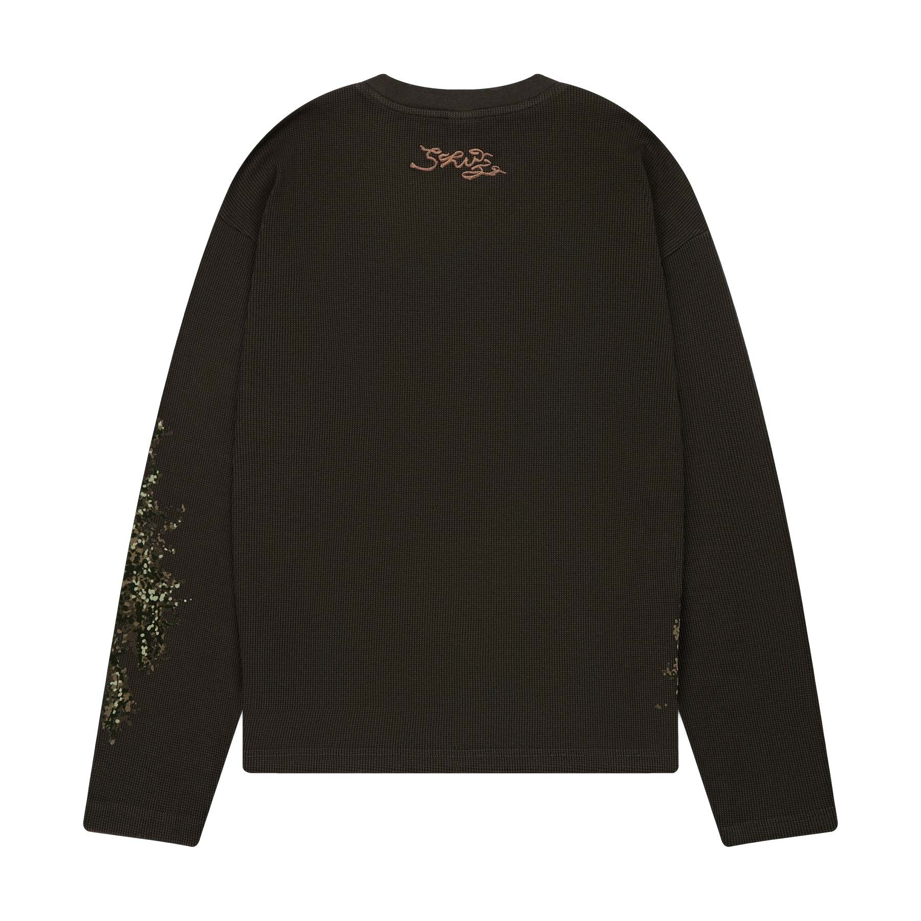 "NYC to RIO" waffle Longsleeve dark forest green-Fineriform