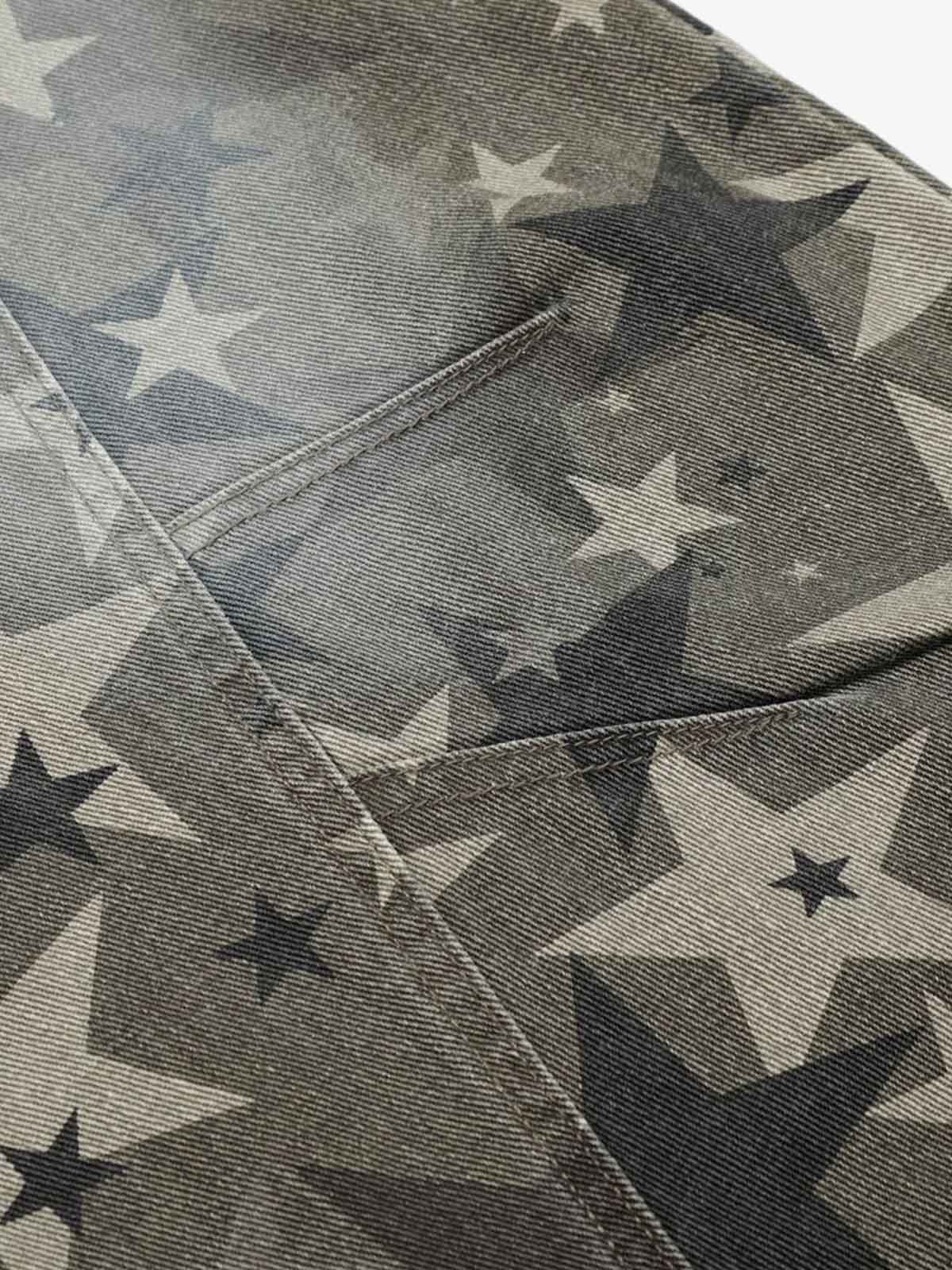 Camouflage Machete RO Star Wide-Leg Jeans-Fineriform