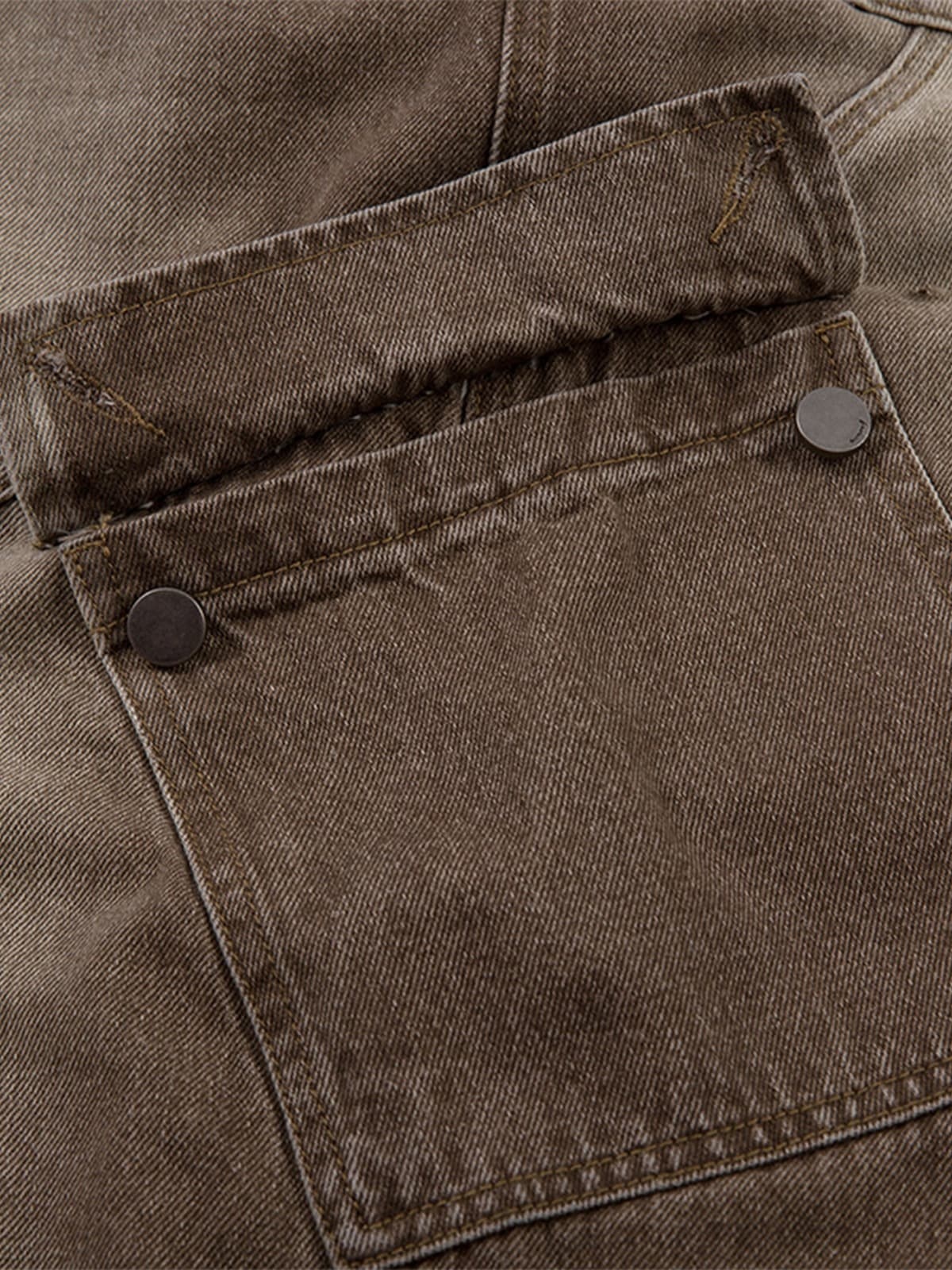 Vintage Washed Workwear Barrel Jeans-Fineriform