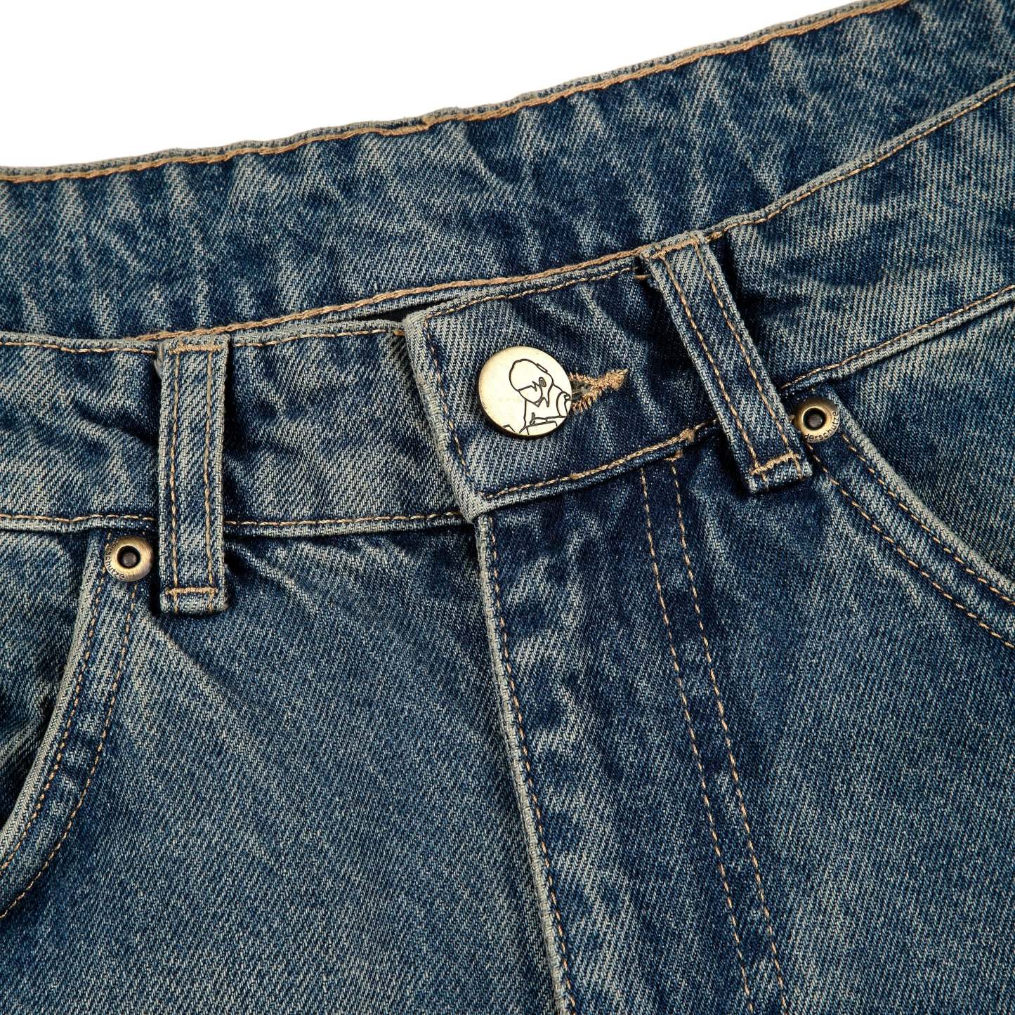 "lotus" Jorts indigo-Fineriform