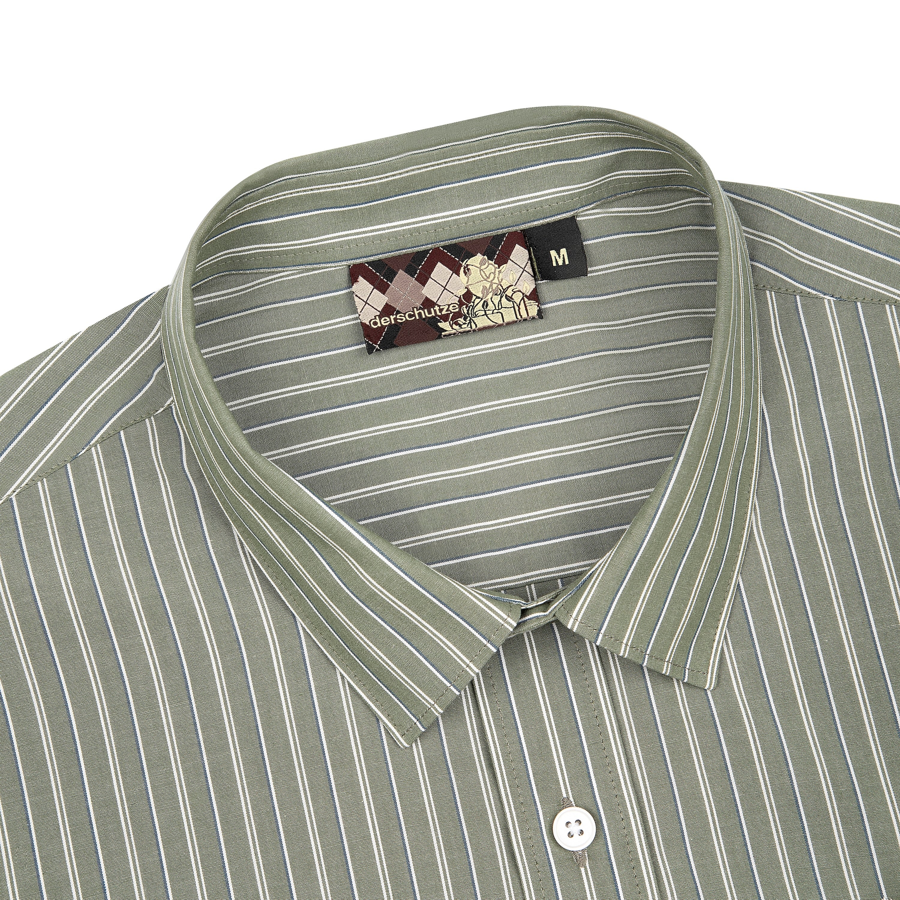 "garden of eden" green-white striped Shirt-Fineriform