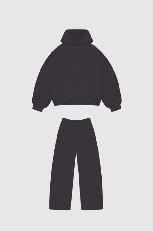 BAGGY HOODIE TRACKSUIT-Fineriform