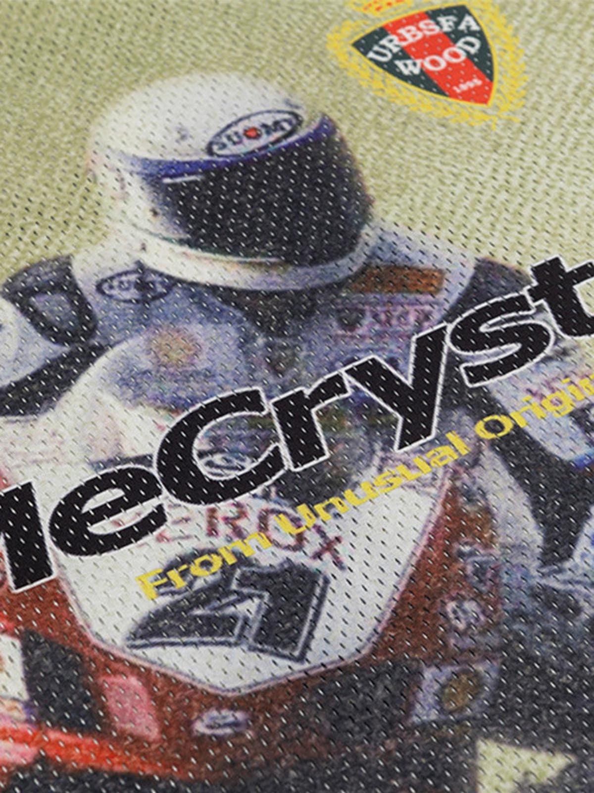 Motorcycle Racing Character Print Short-Sleeved T-Shirt-Fineriform