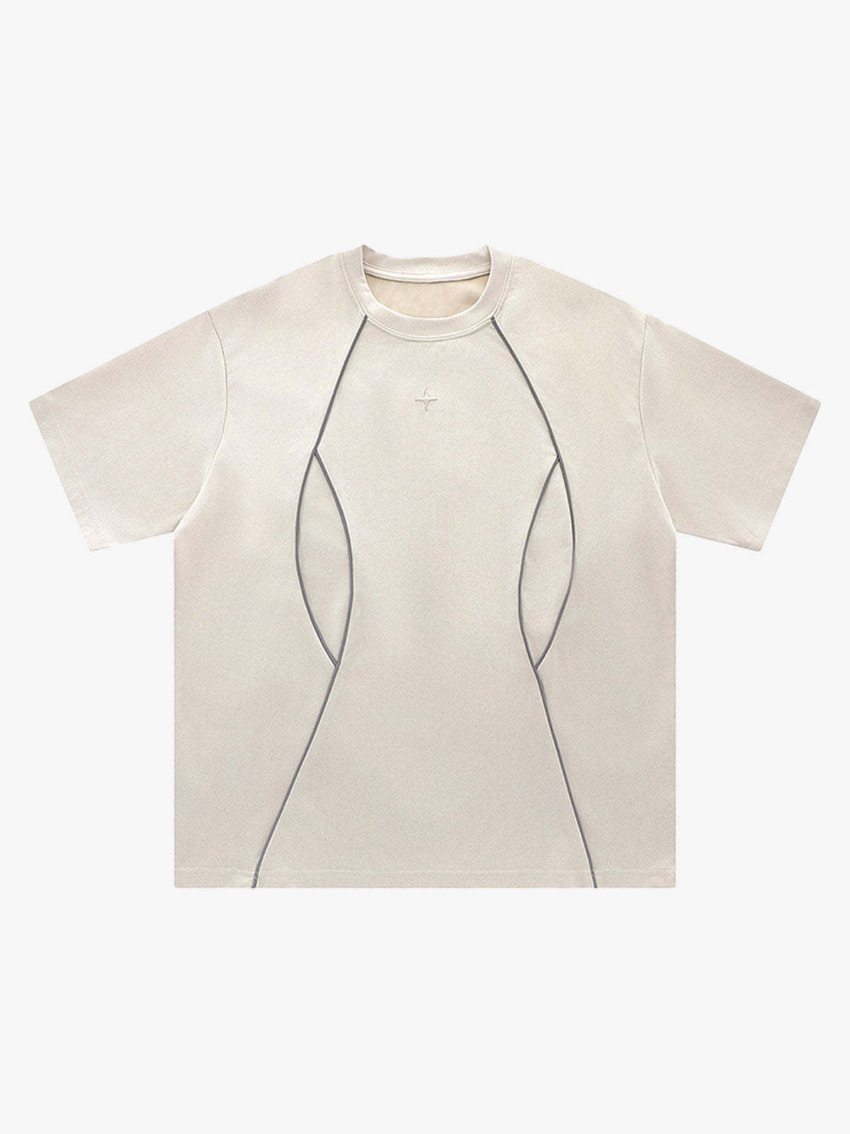 Functional Deconstructed Split Short-Sleeved T-Shirt - 2437-Fineriform