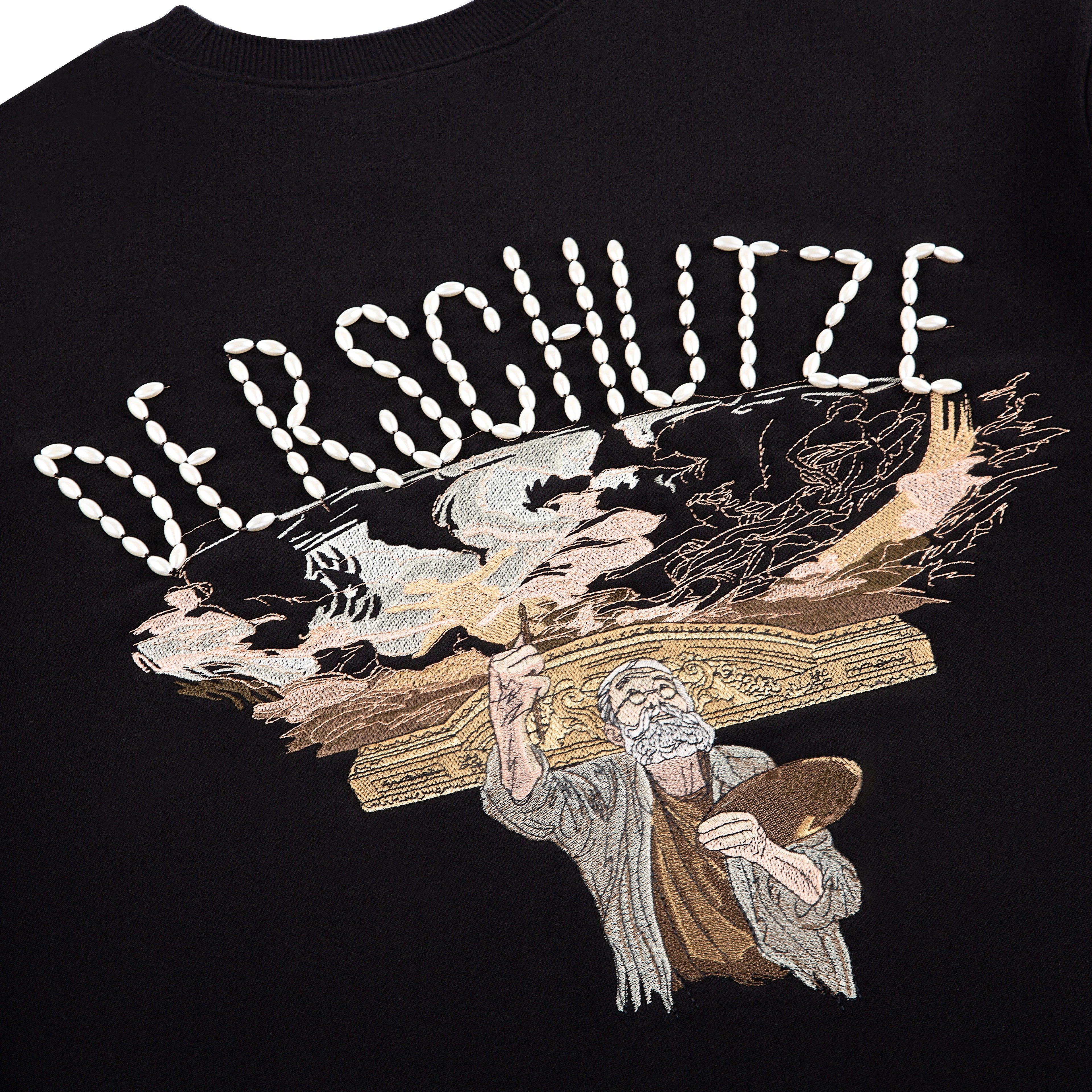 "awakening" Crewneck black 01-Fineriform