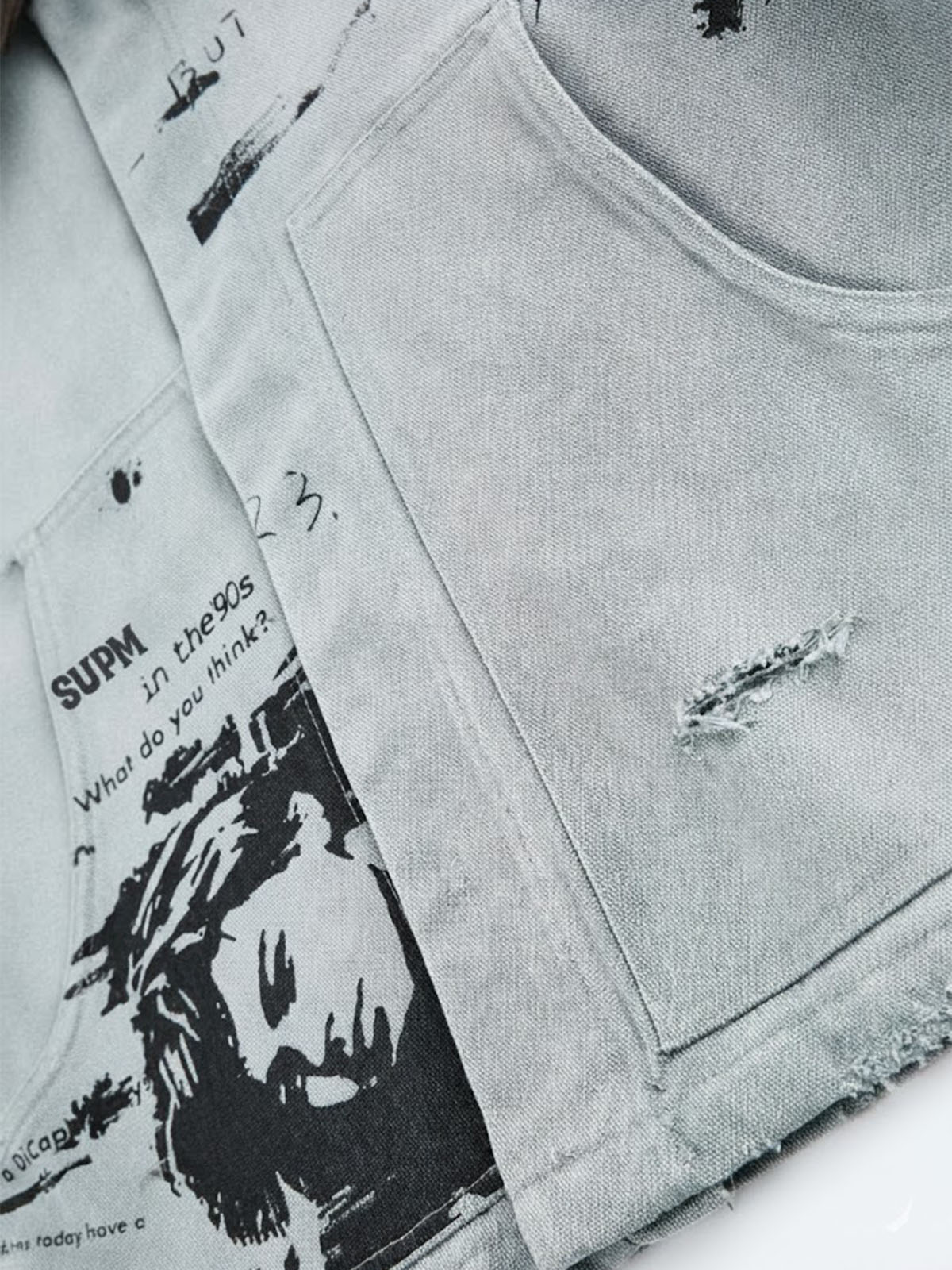 Vintage Washed Distressed Barn Work Jacket-Fineriform