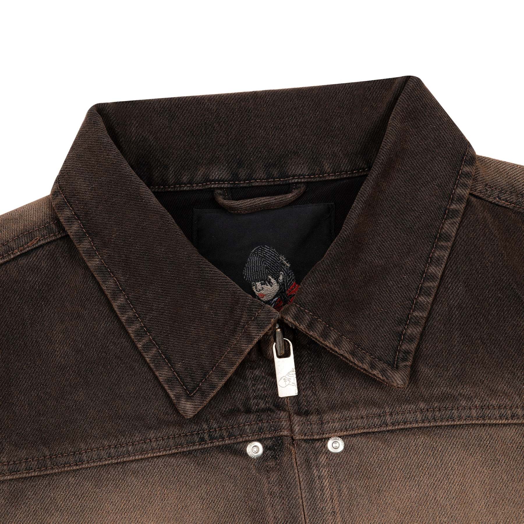 "jazz v2" denim Jacket brown-Fineriform