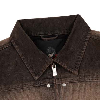 "jazz v2" denim Jacket brown-Fineriform