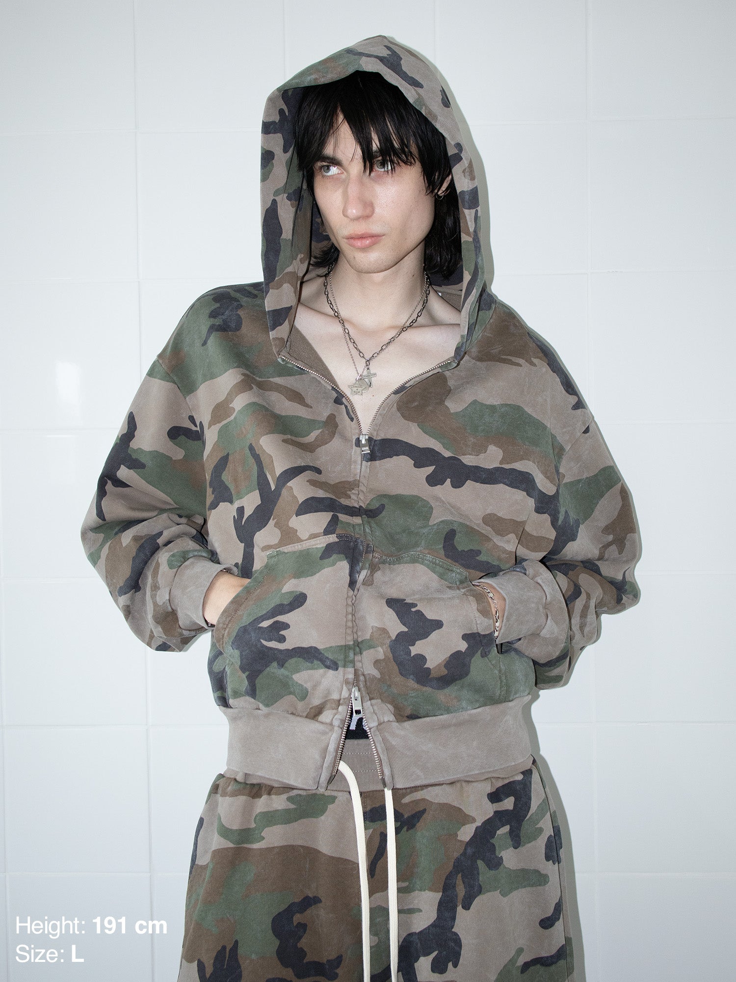 THE BLANC ZIP HOODIE - VINTAGE CAMO-Fineriform