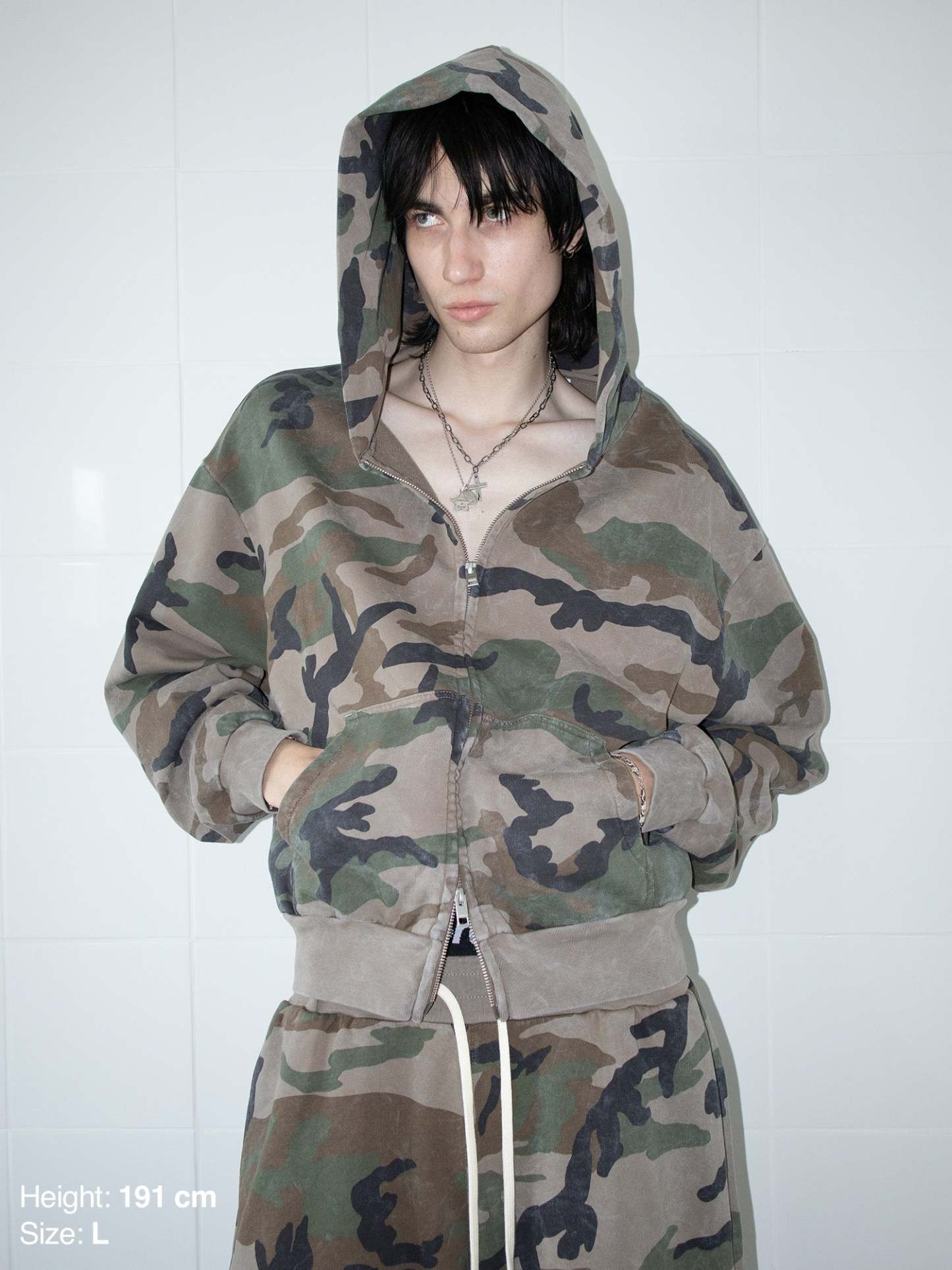 THE BLANC ZIP HOODIE - VINTAGE CAMO-Fineriform