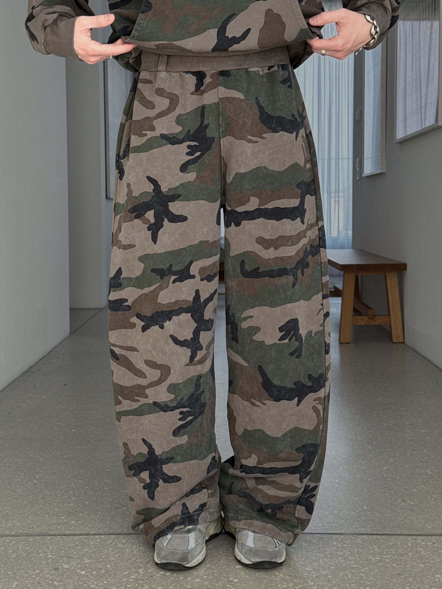 THE BLANC SWEATPANTS - VINTAGE CAMO-Fineriform
