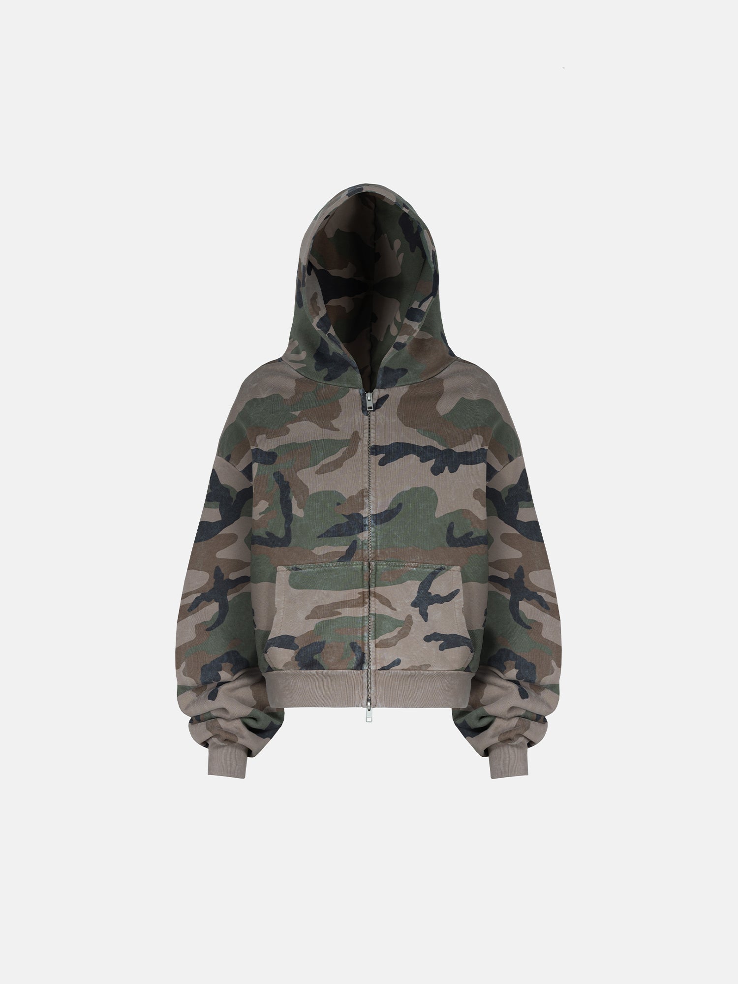 THE BLANC ZIP HOODIE - VINTAGE CAMO-Fineriform