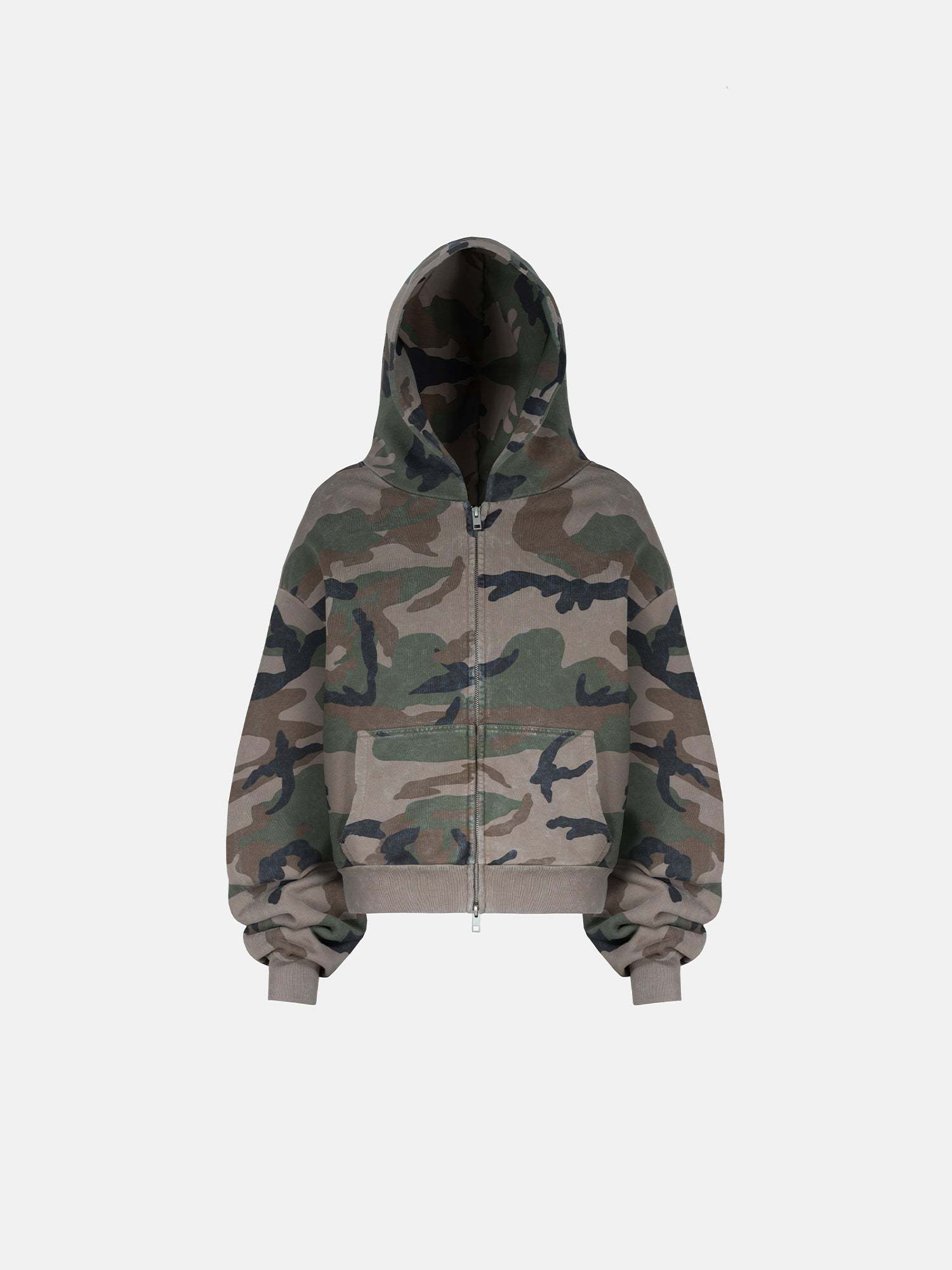 THE BLANC ZIP HOODIE - VINTAGE CAMO-Fineriform