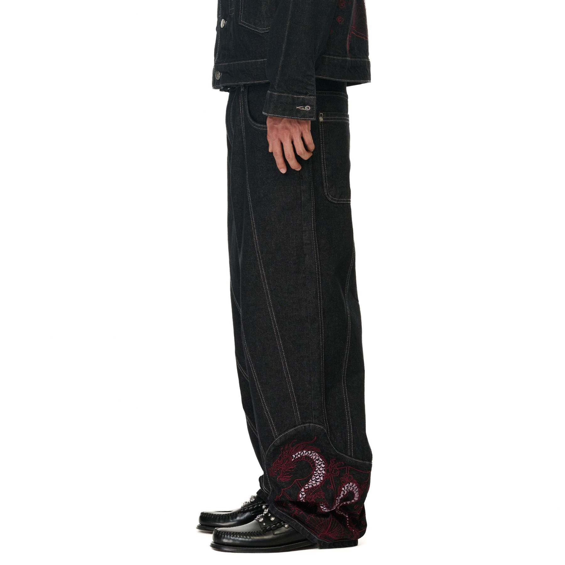 "yakuza" raw Denim black 03-Fineriform