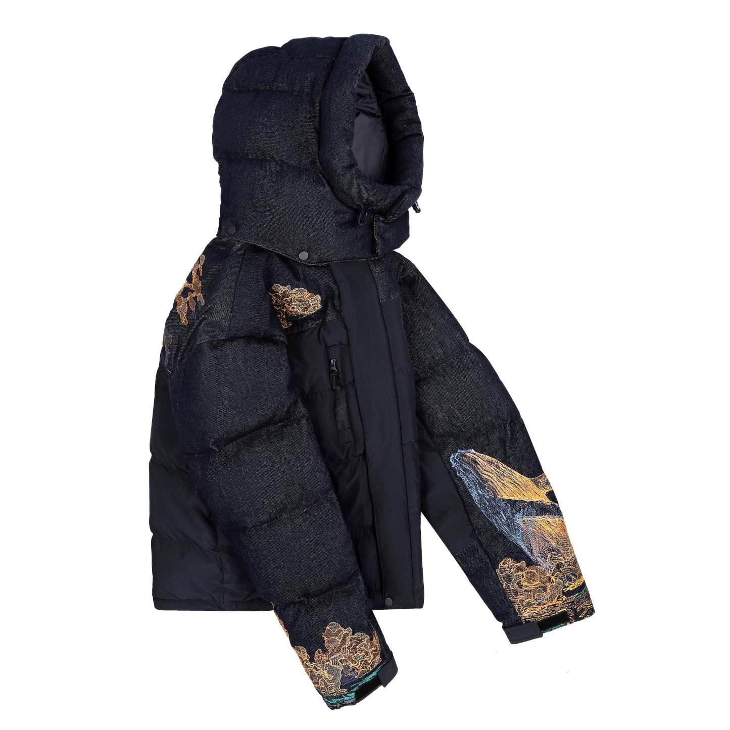 "whales" Puffer navy v2-Fineriform