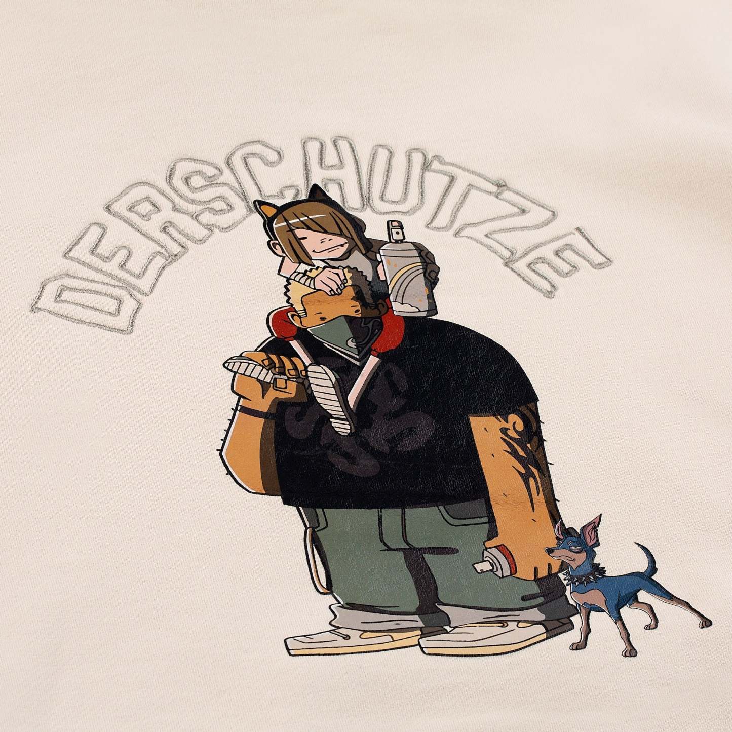 "graffiti" Hoodie beige-Fineriform