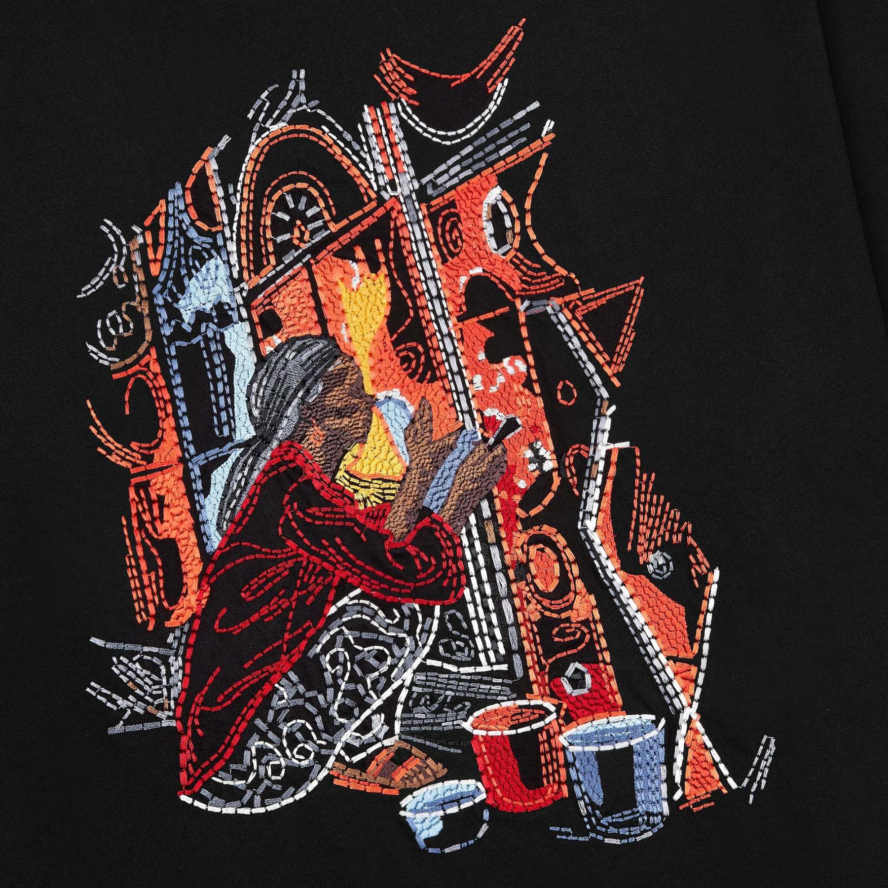 "mosaic" T Shirt black 01-Fineriform