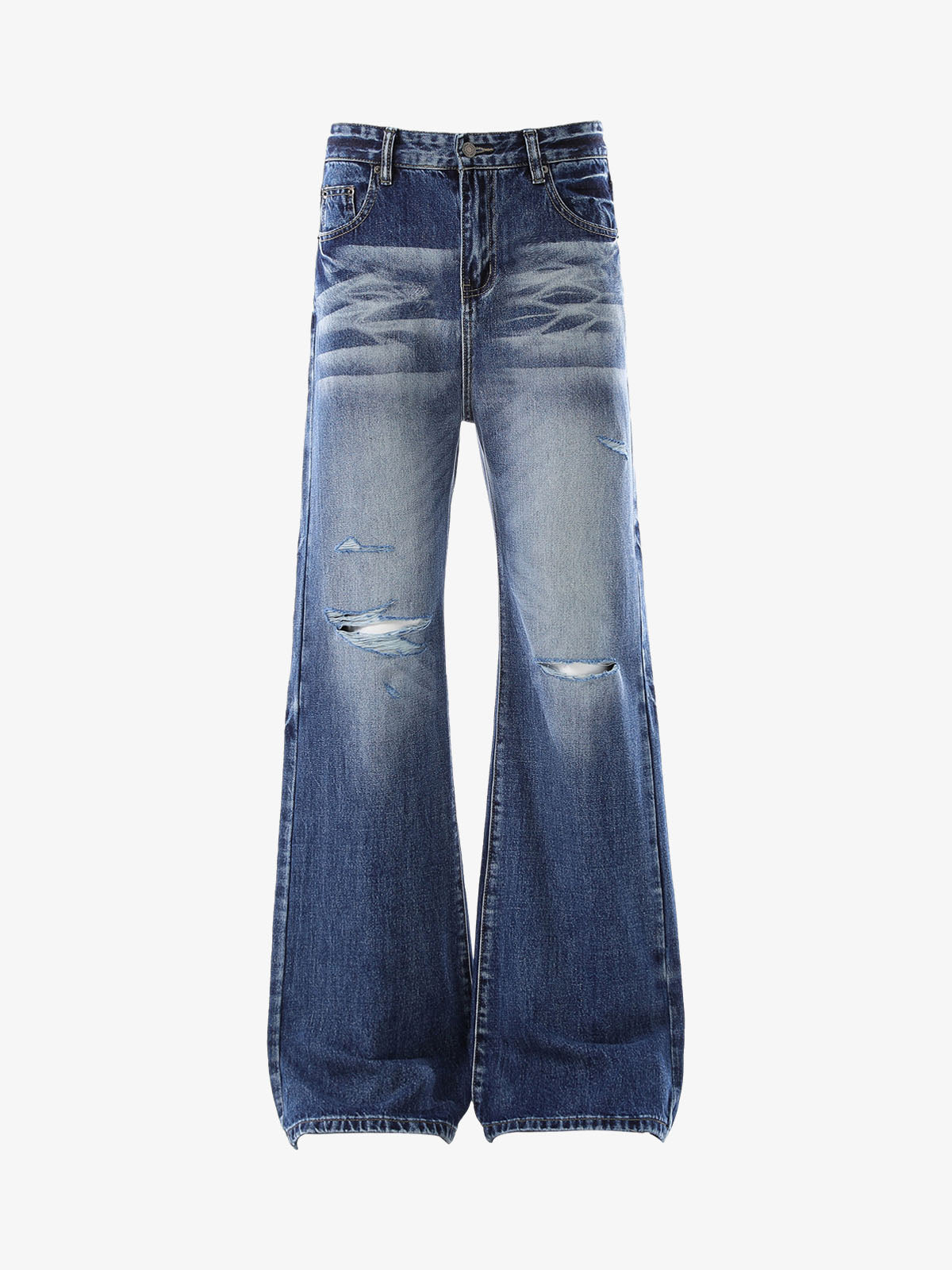 Denim Ripped Washed Distressed Jeans - 2503-Fineriform