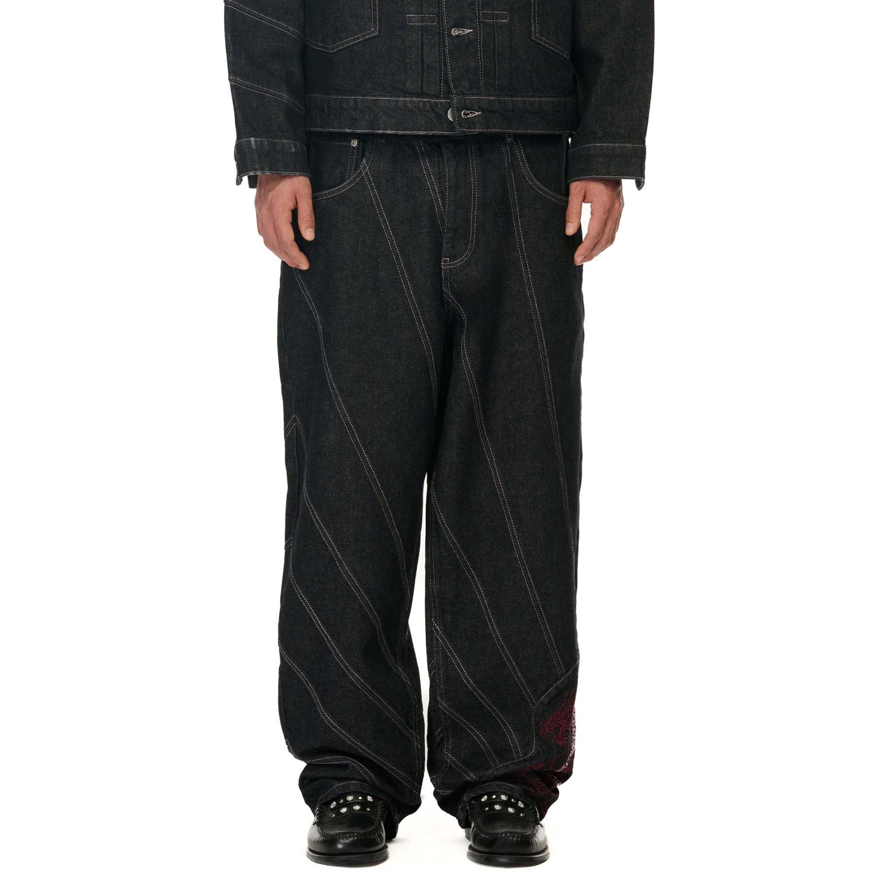 "yakuza" raw Denim black 03-Fineriform