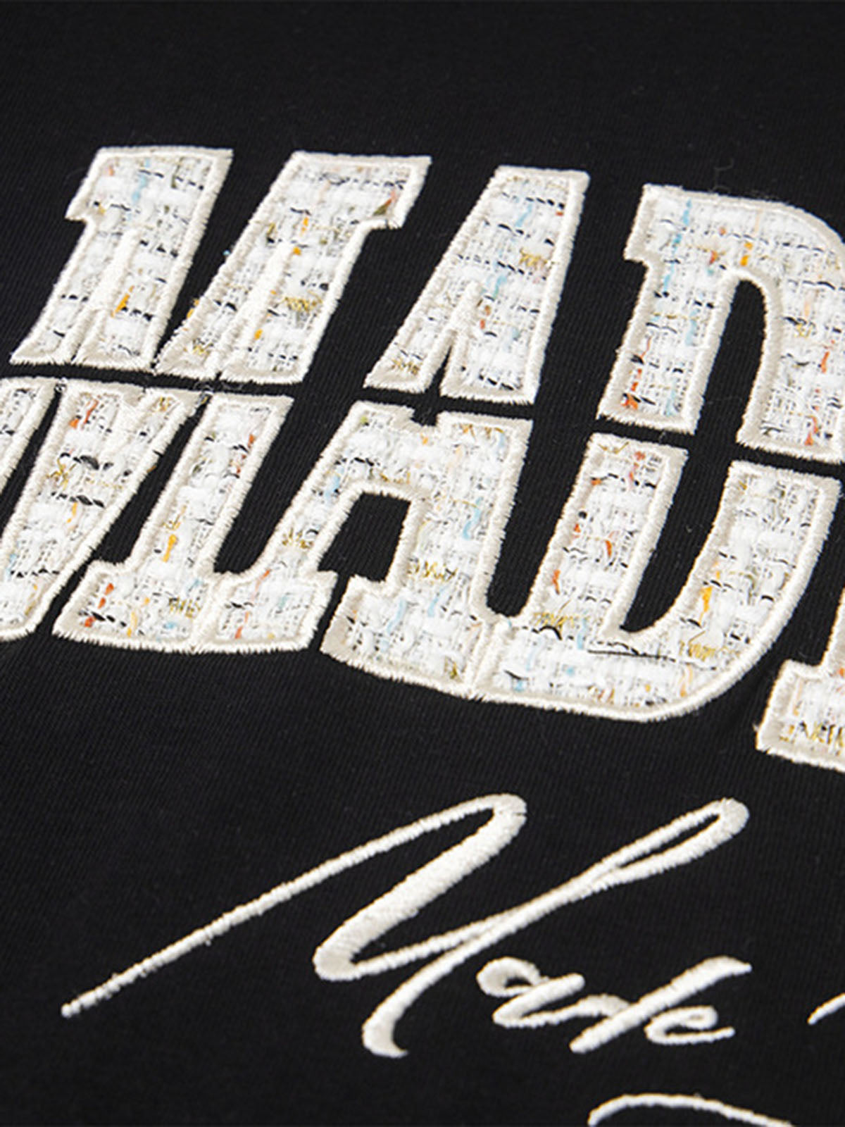 Vintage Patchwork Embroidered Letter T-Shirt-Fineriform