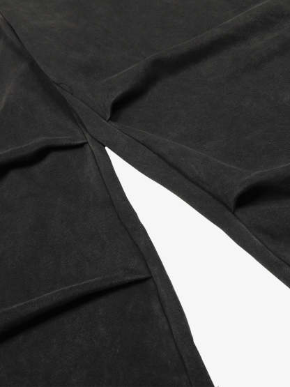 Street Washed Mottled Rivet Letter Print Baggy Sweatpants-Fineriform