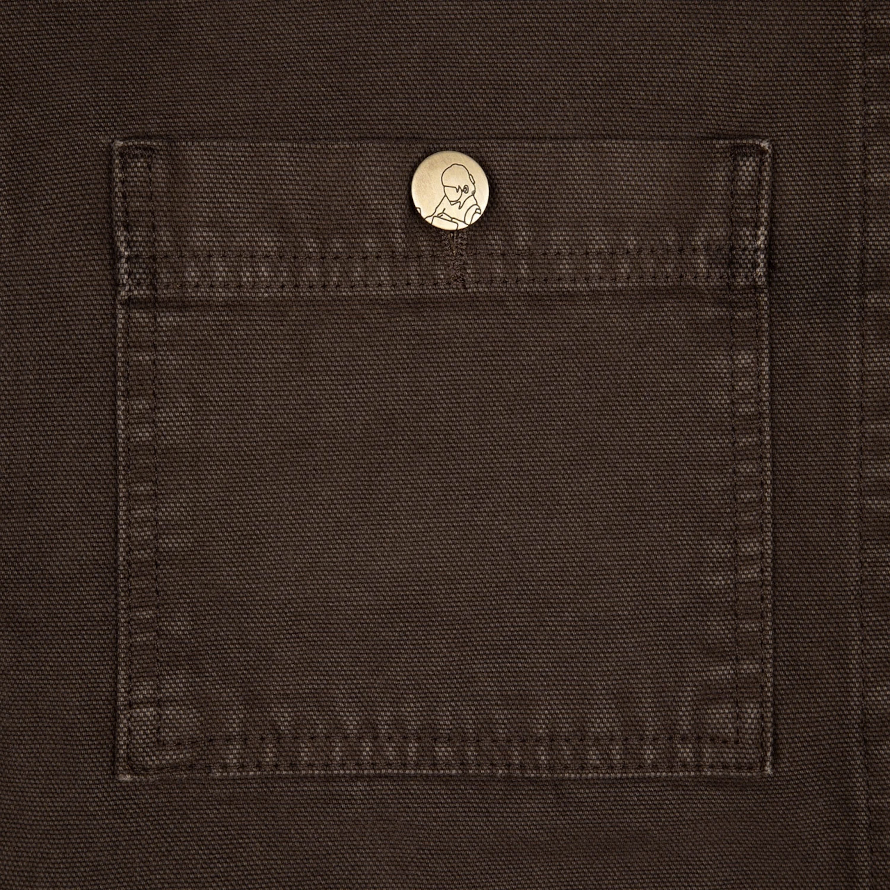 "yakuza" brown washed denim Jacket-Fineriform