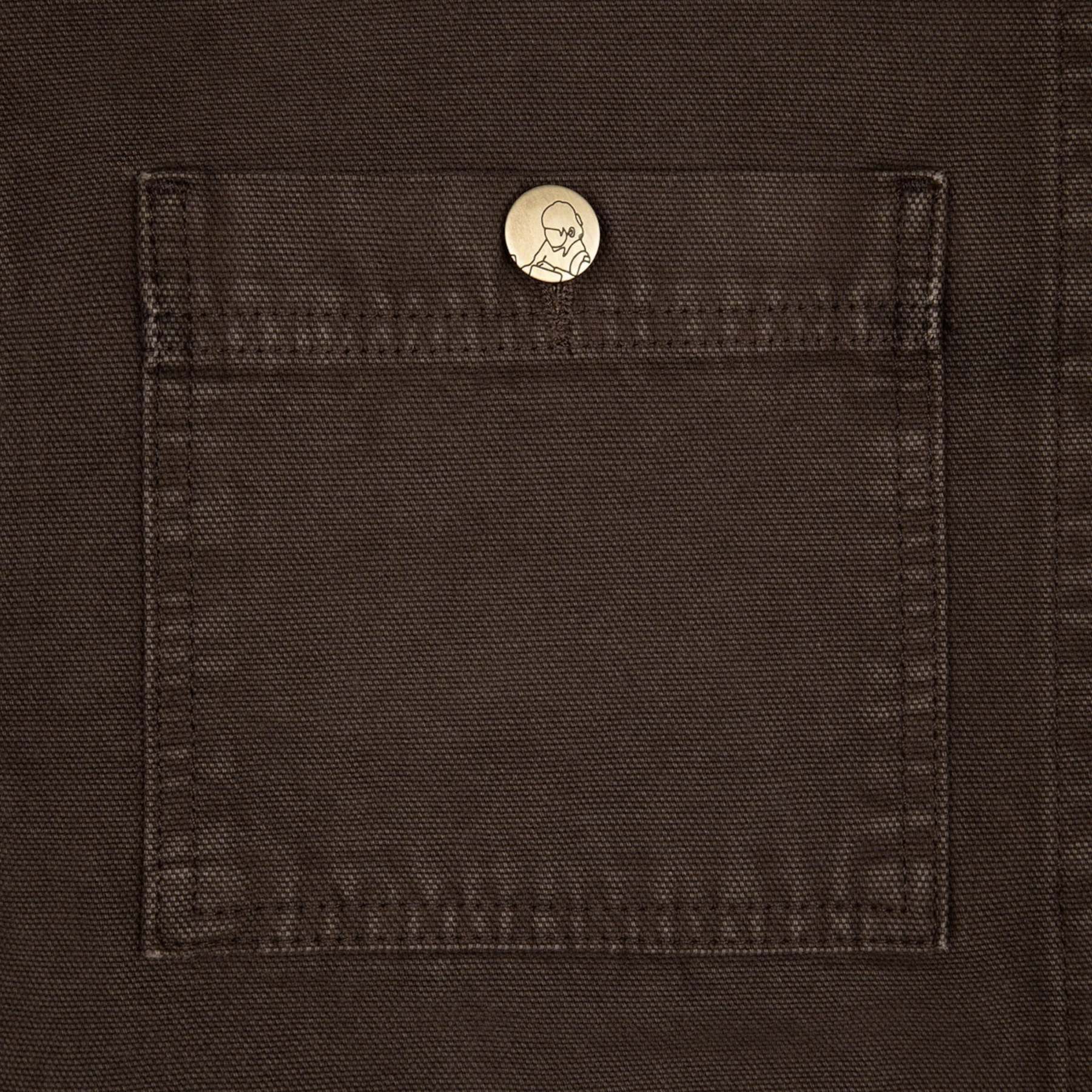 "yakuza" brown washed denim Jacket-Fineriform