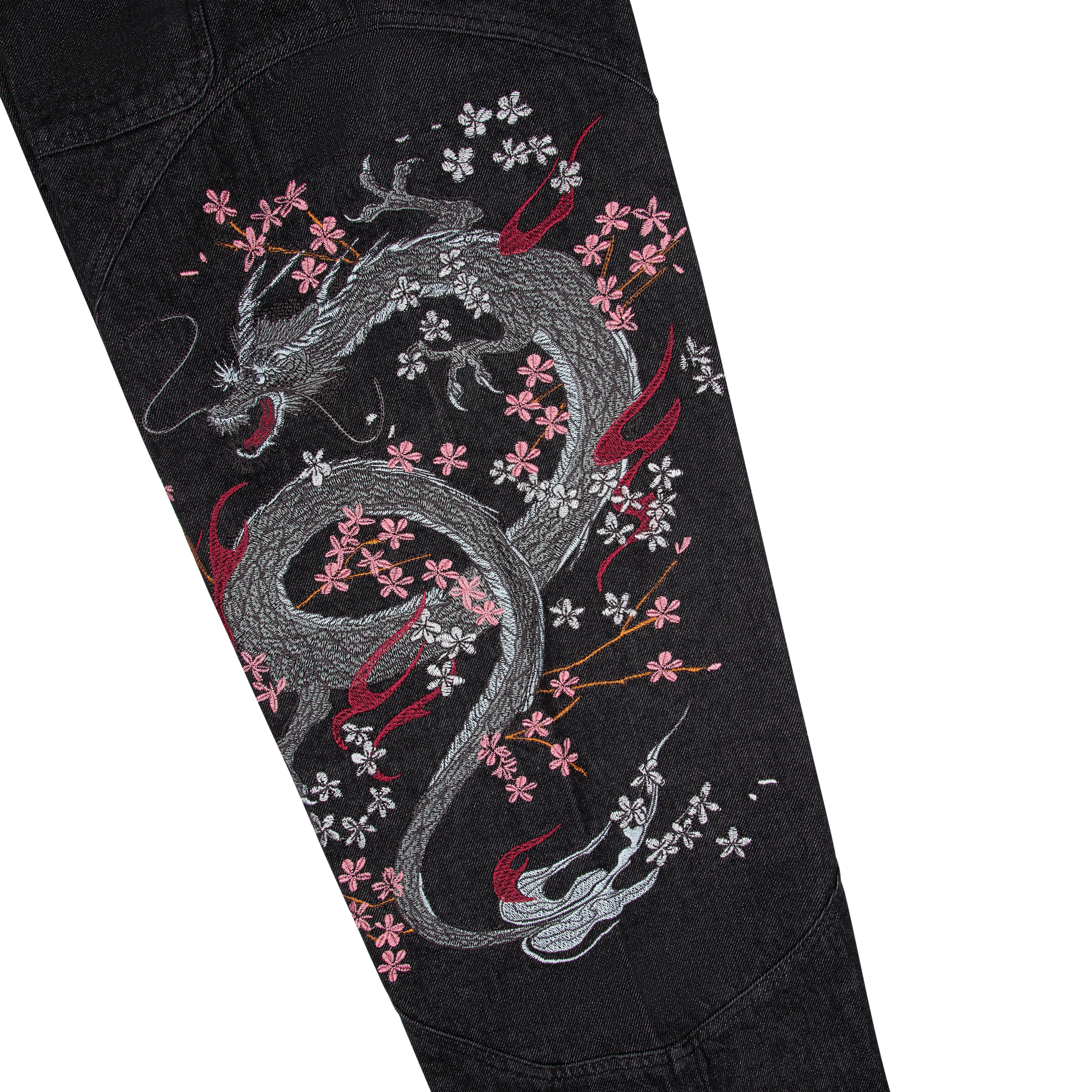 "yakuza" raw Denim black 02-Fineriform