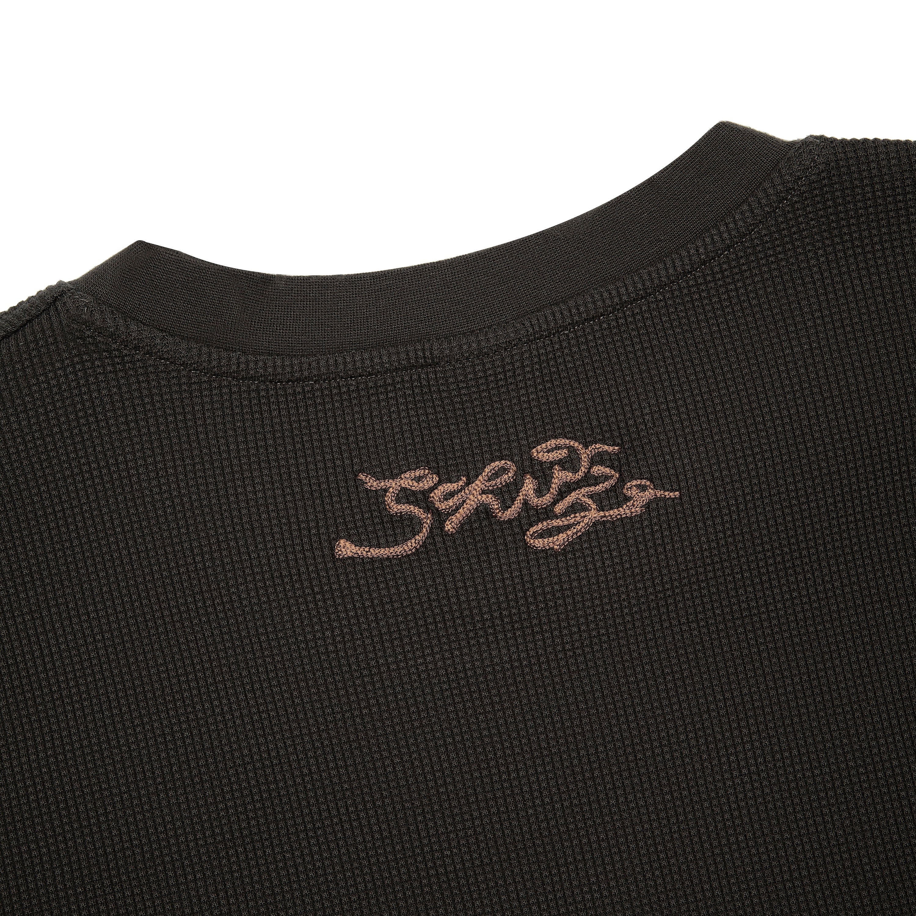 "NYC to RIO" waffle Longsleeve dark forest green-Fineriform