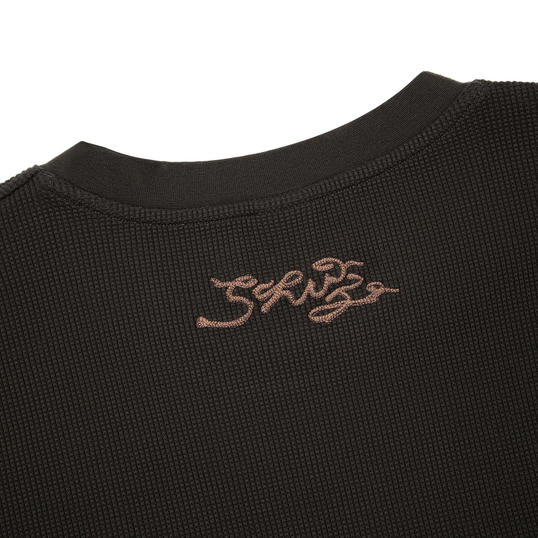 "NYC to RIO" waffle Longsleeve dark forest green-Fineriform