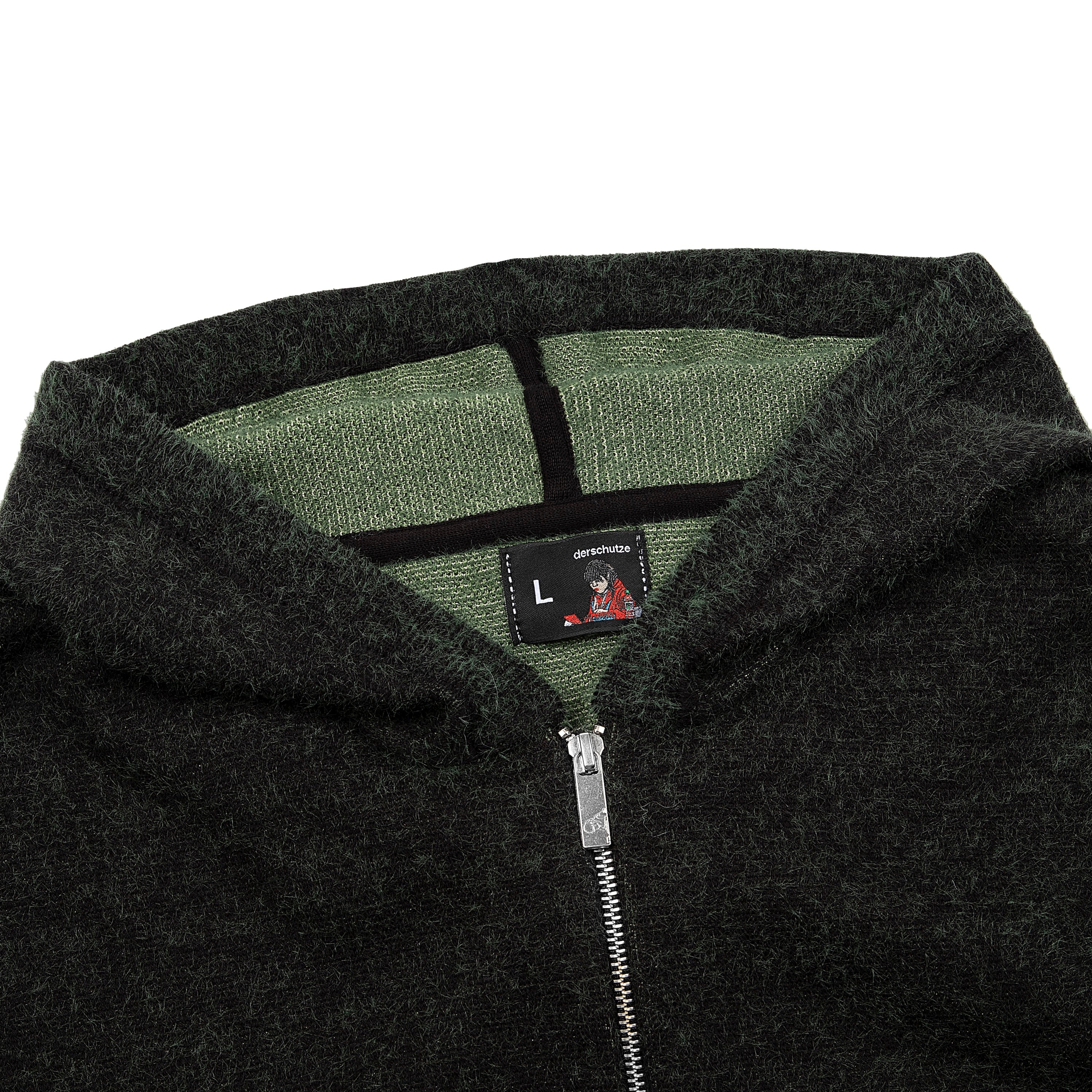 "NYC to RIO" Zip Up knit black-green-Fineriform