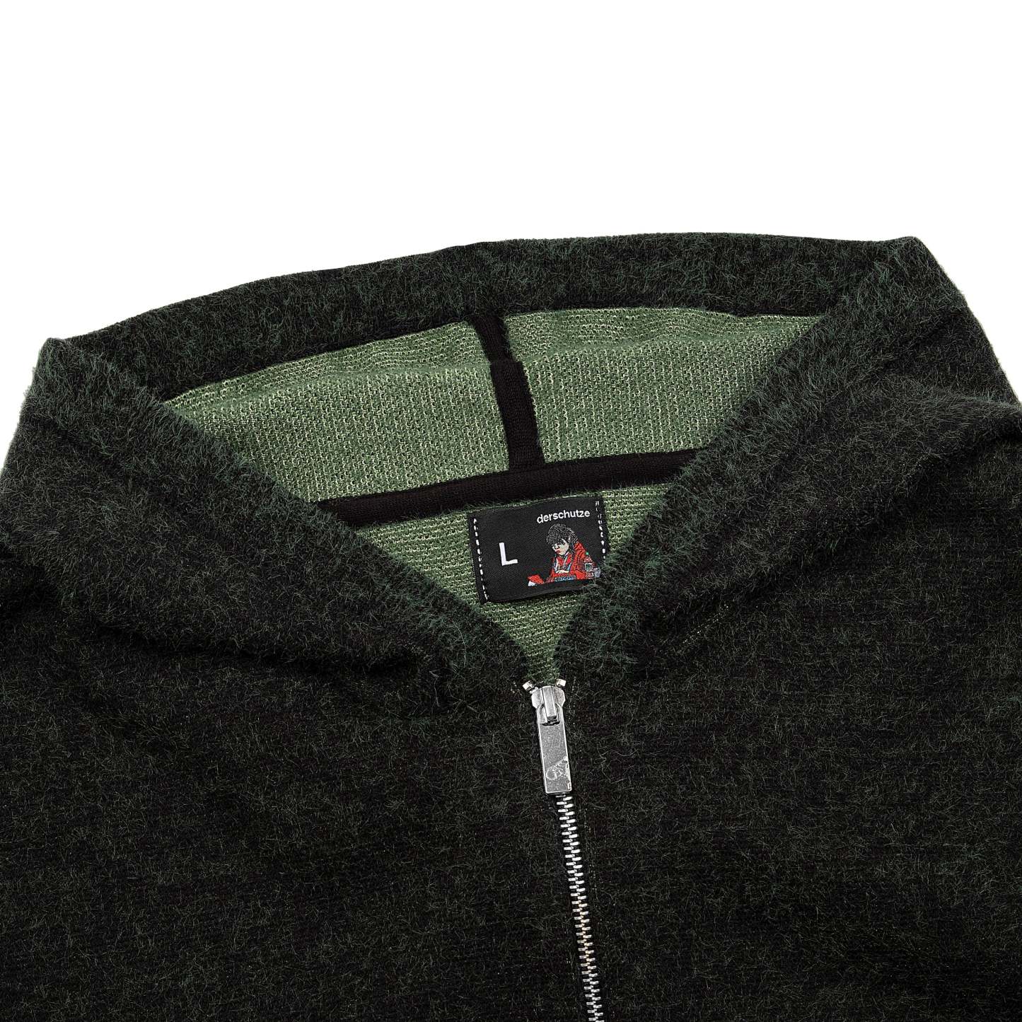 "NYC to RIO" Zip Up knit black-green-Fineriform