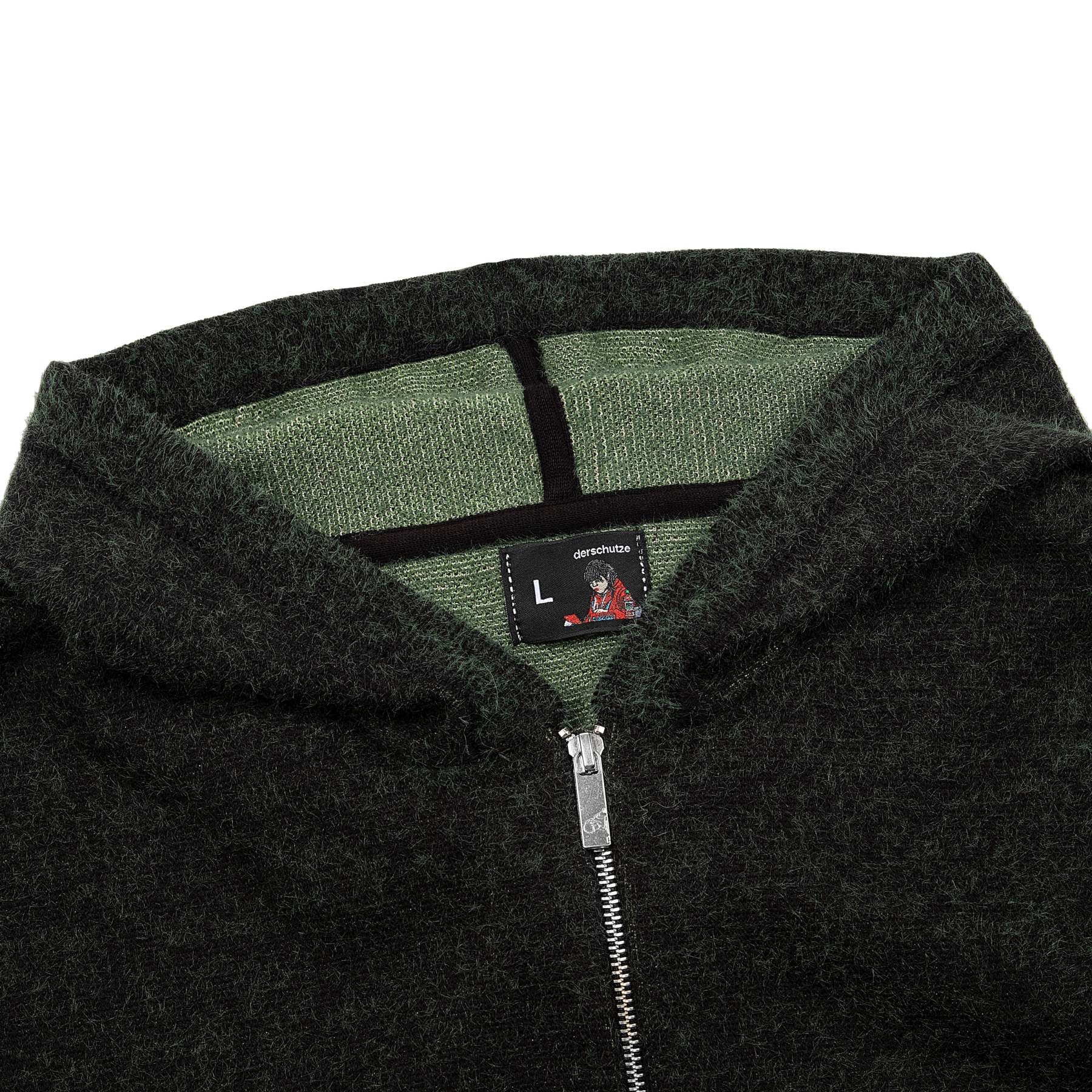 "NYC to RIO" Zip Up knit black-green-Fineriform