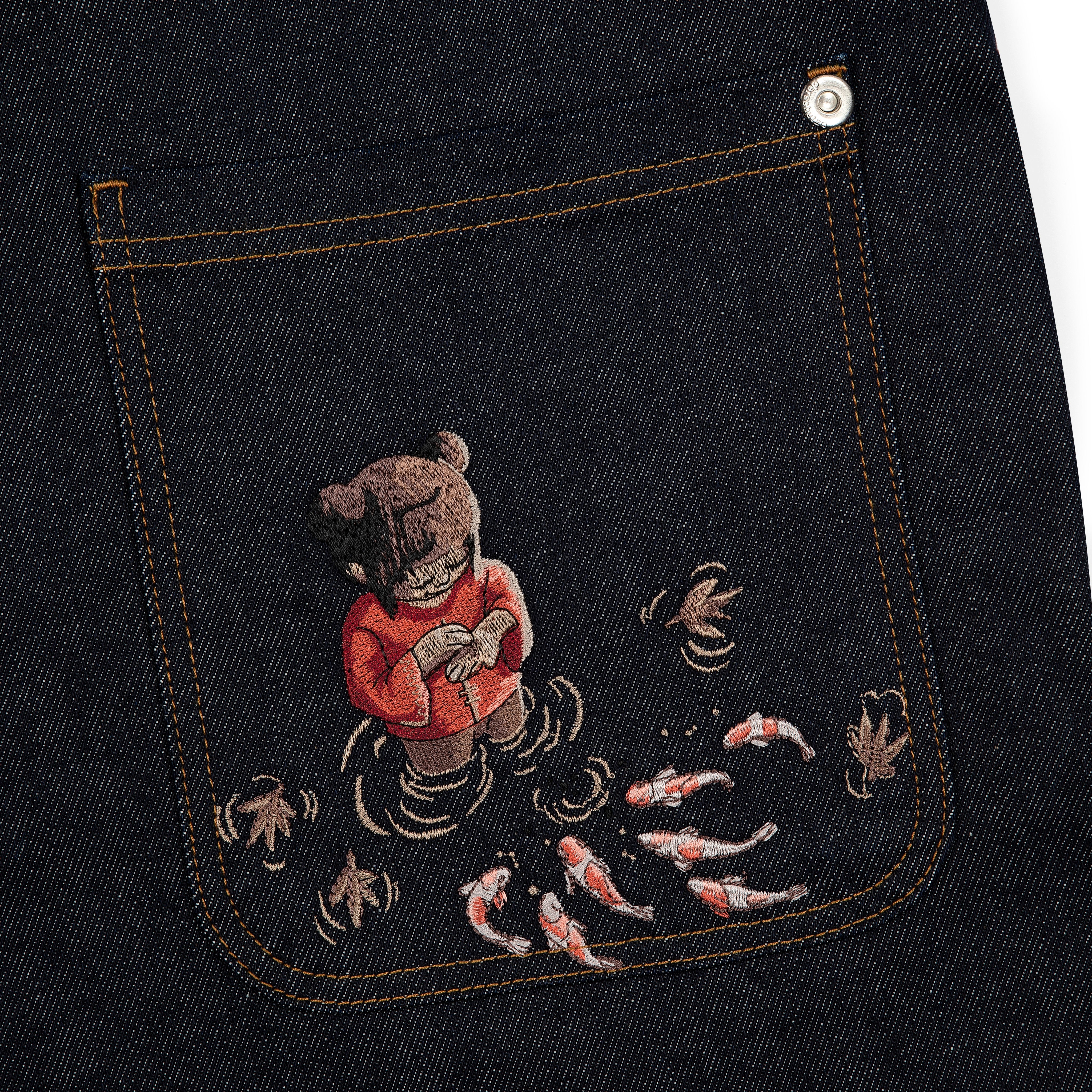 "koi fish" denim-Fineriform
