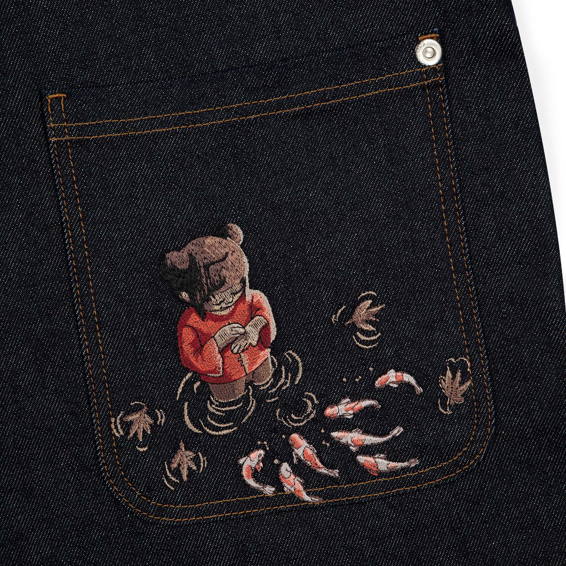 "koi fish" denim-Fineriform