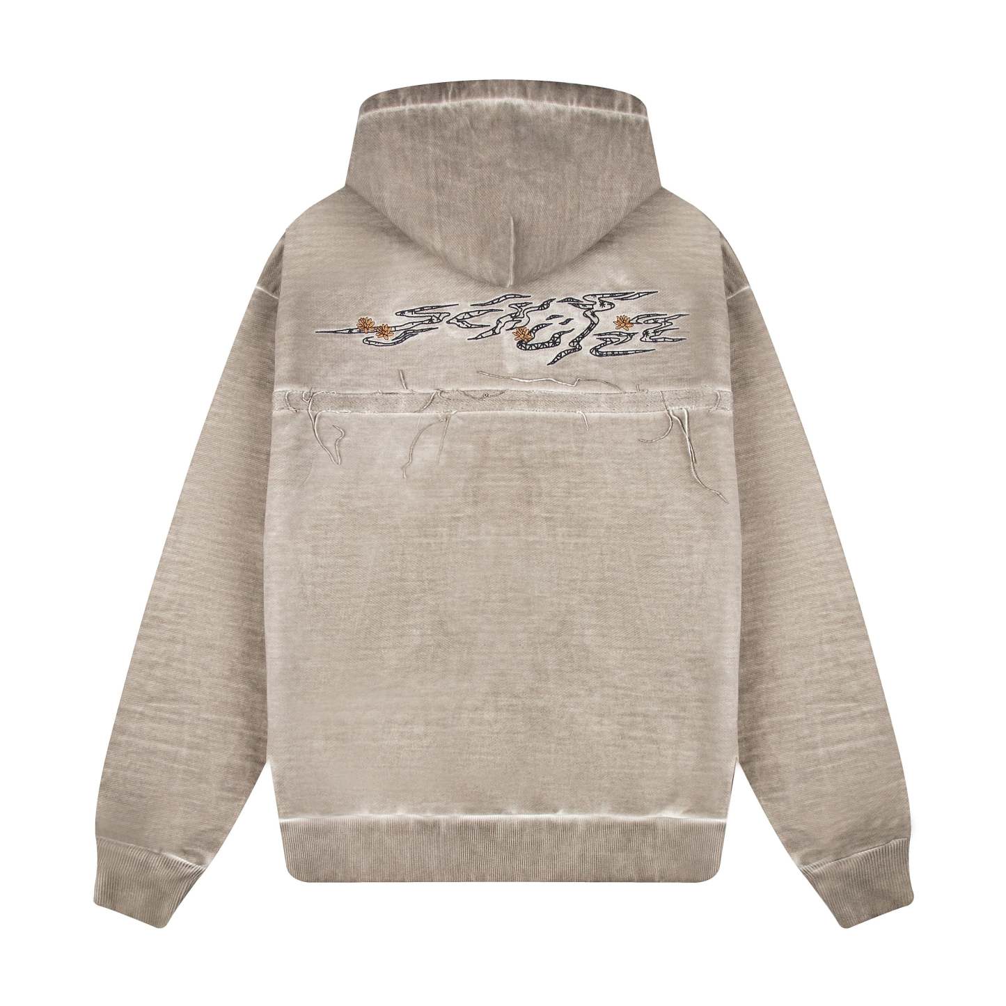 "sashiko v2" Hoodie light grey-Fineriform