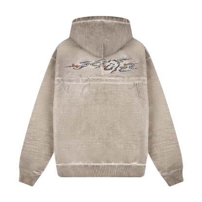 "sashiko v2" Hoodie light grey-Fineriform