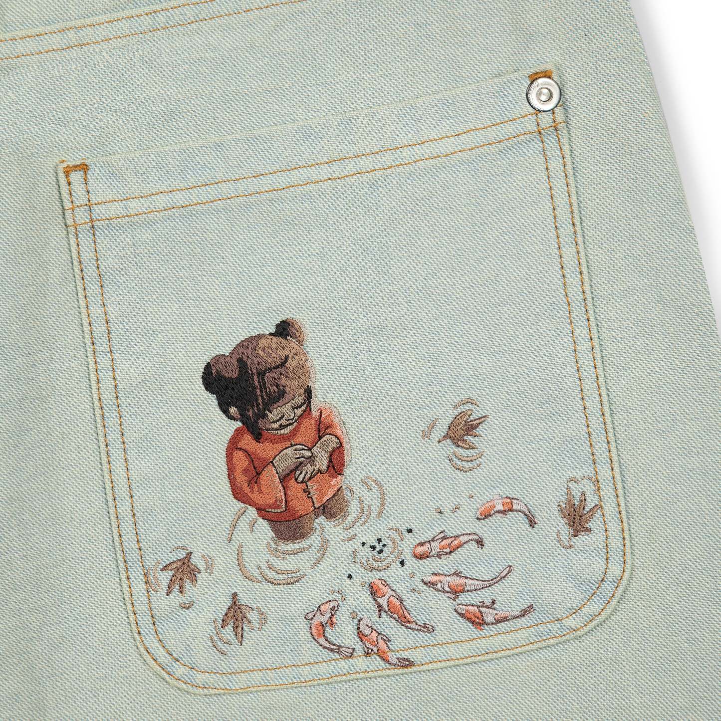 "koi fish" reverse denim-Fineriform