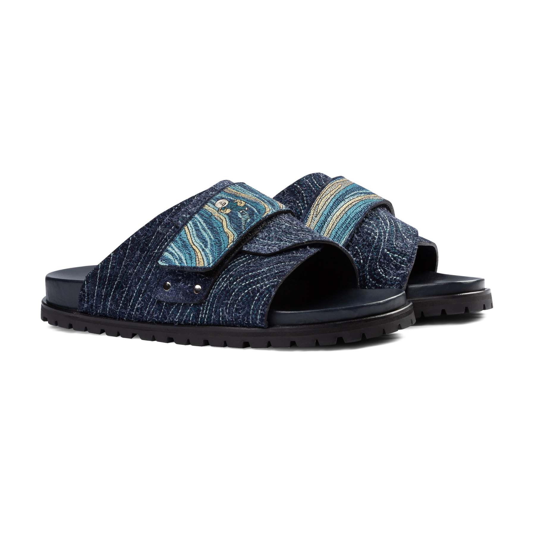"lotus" slides navy-Fineriform