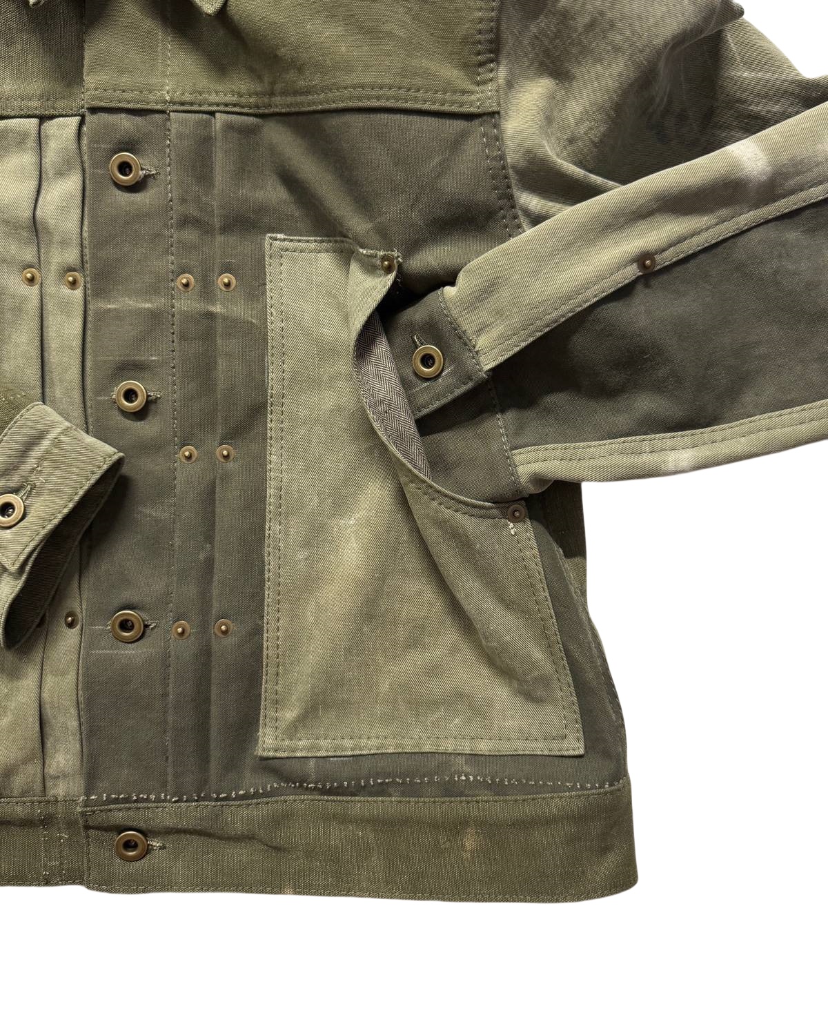 Vintage Patchwork Military Jacket-Fineriform