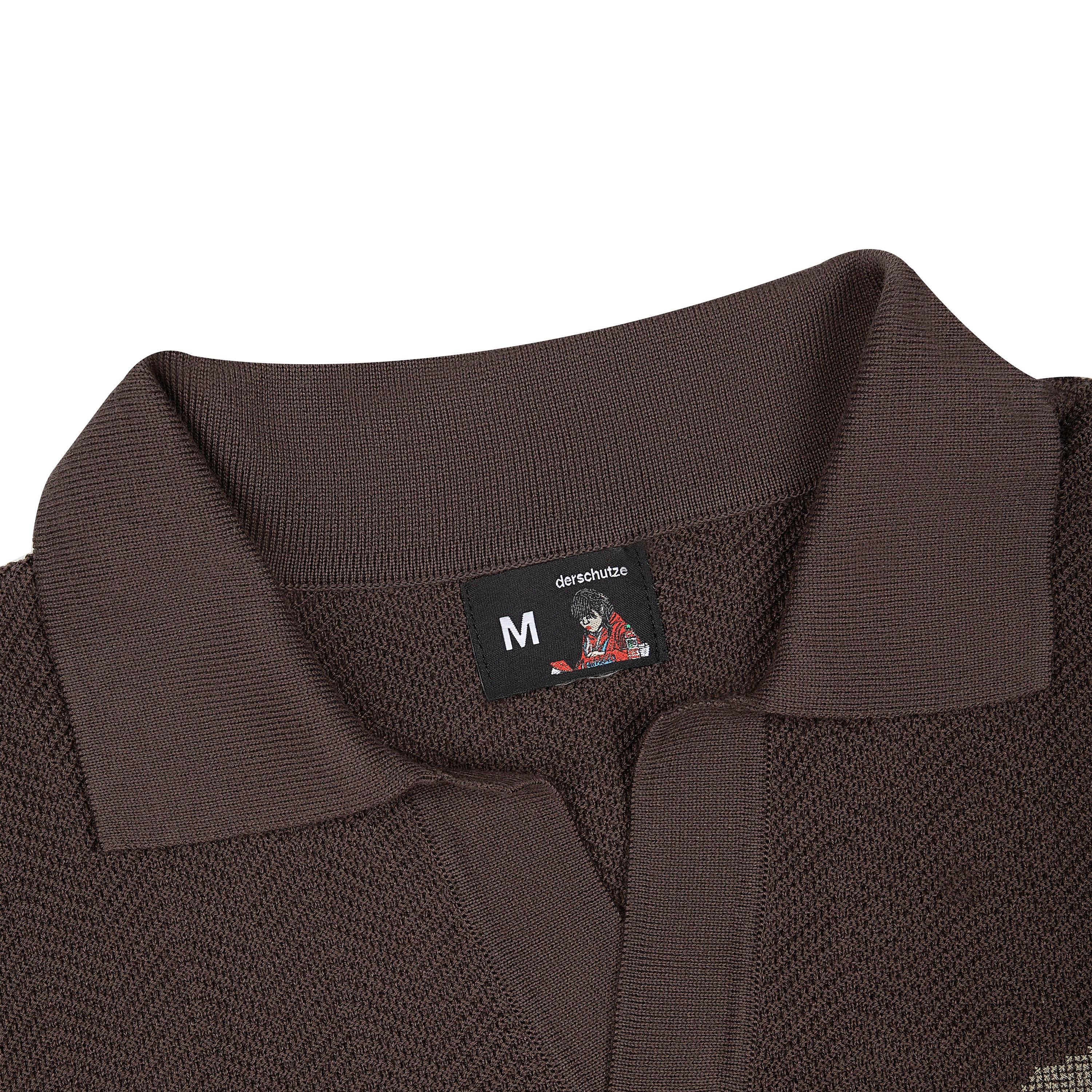 "aziza" polo Knit brown-Fineriform