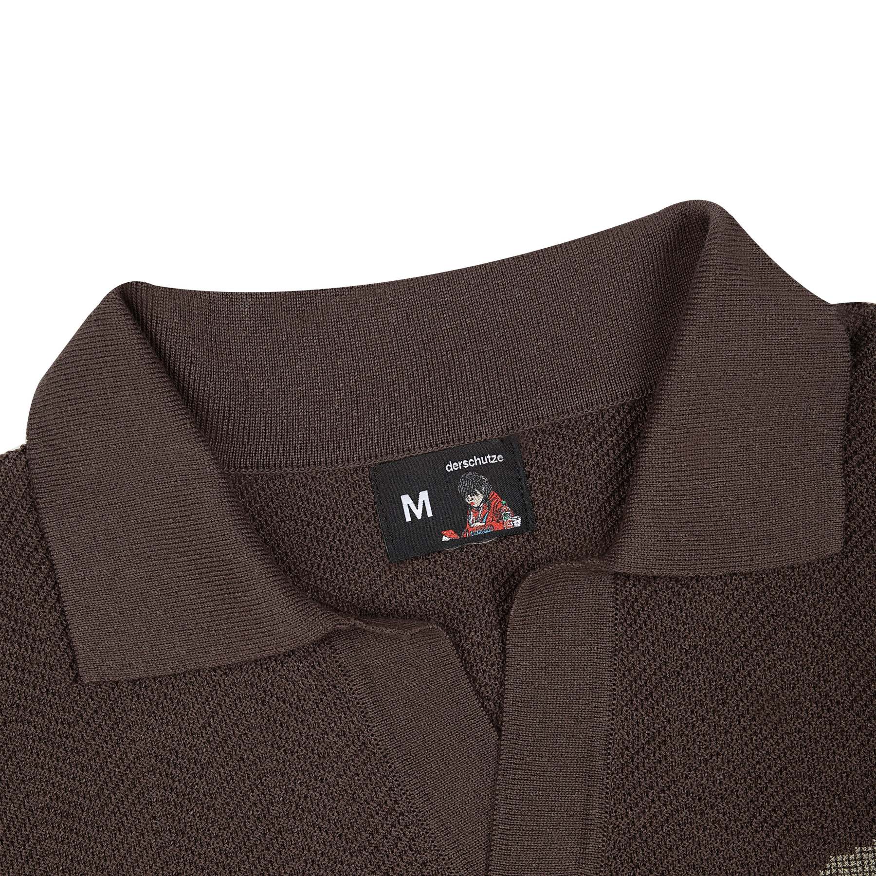 "aziza" polo Knit brown-Fineriform
